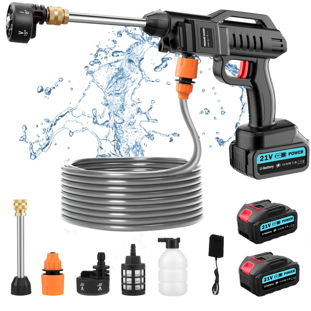 Portable Cordless Electric High Pressure Water Spray Gun Car Washer Cleaner Tool