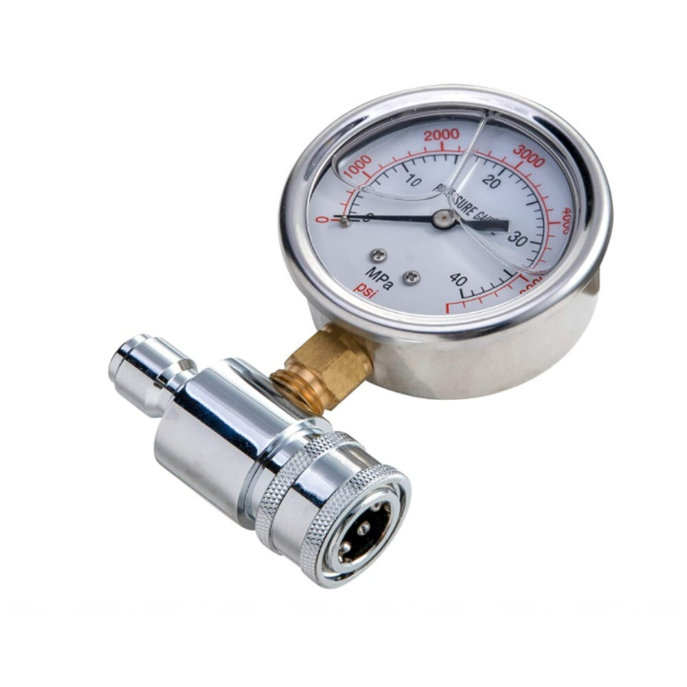 Pressure Washer Gauge For 6000 PSI 3/8 Inch Quick Connect Socket