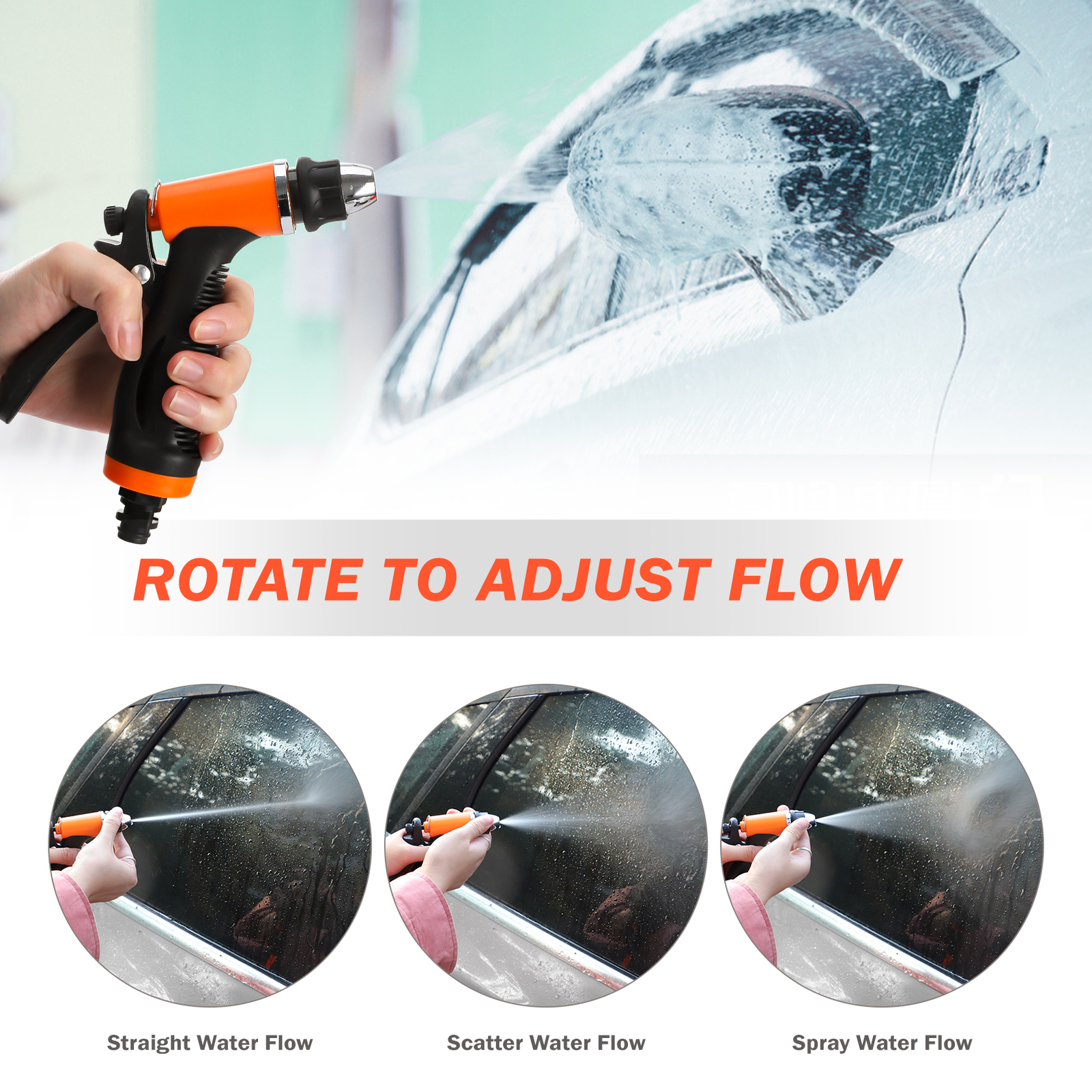12V Electric Sprayer Gun 120PSI Car High Pressure Washer Set + Hose + Water Pump