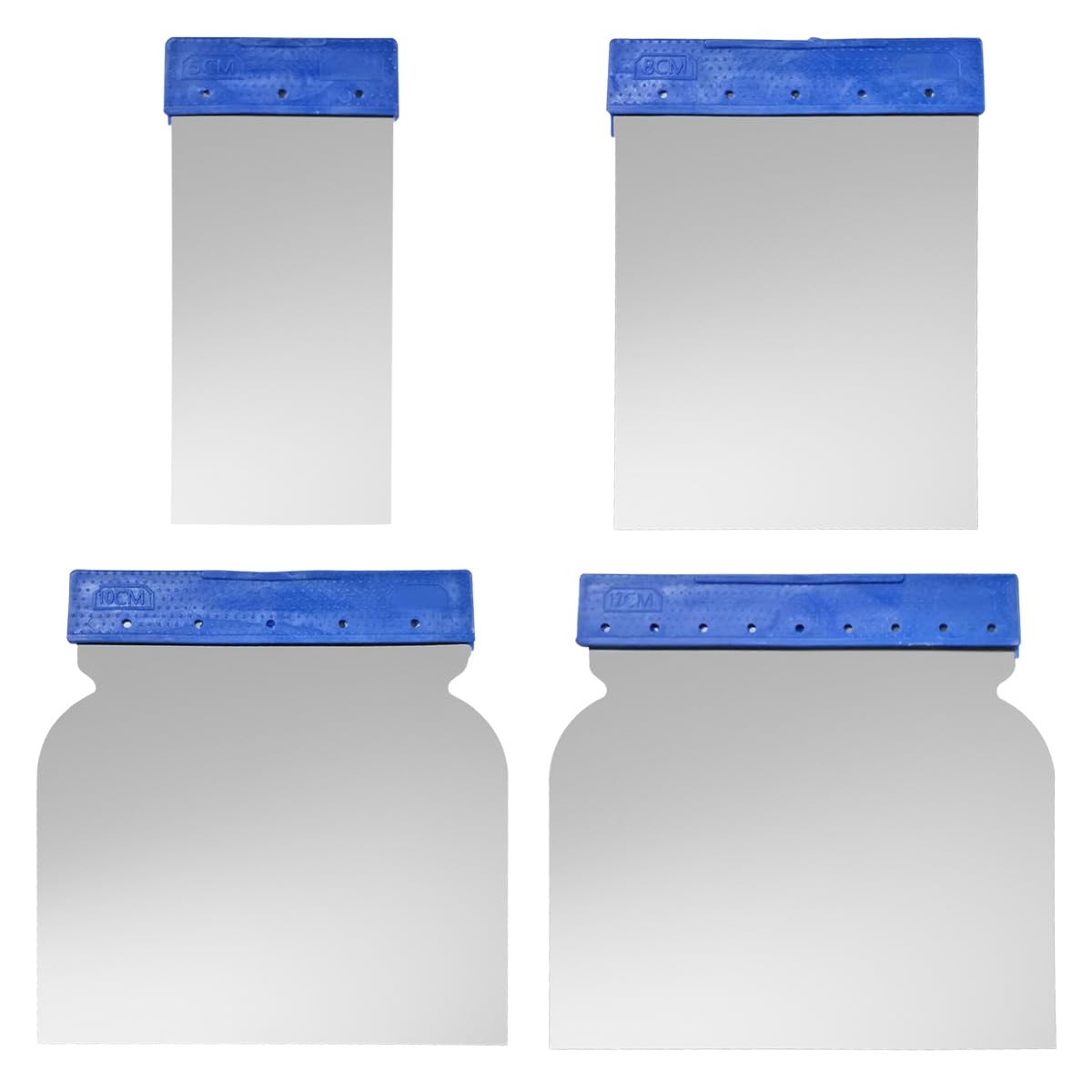 YoRise Metal Body Filler Spreader, Stainless Steel Car Silver, Blue&silver