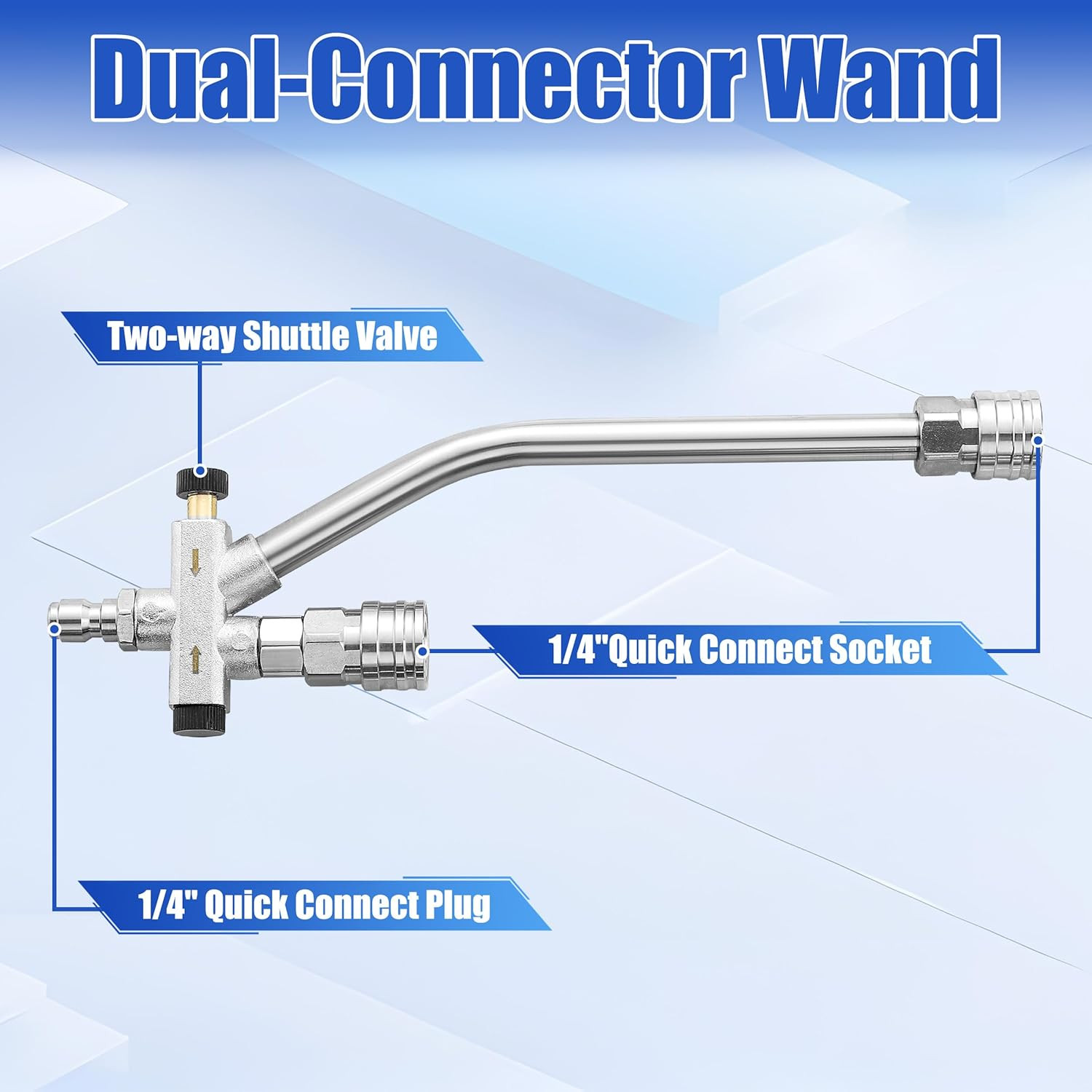 Pressure Washer Foam Cannon Dual Connector Accessory, Power Washer Double Tip At