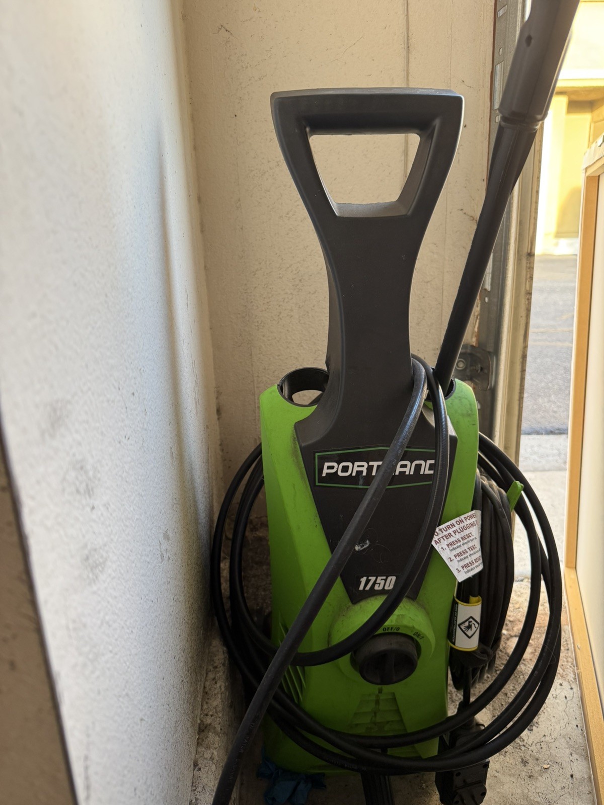 Portland Electric Pressure Washer 1750 PSI 1.3 GPM Power Cleaner Outdoor Tool