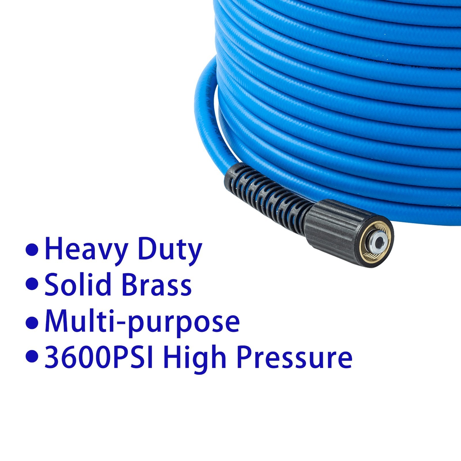 High-Pressure Washer Hose 1/4″ x 50FT – Kink Resistant, M22 Compatible, 3600PSI
