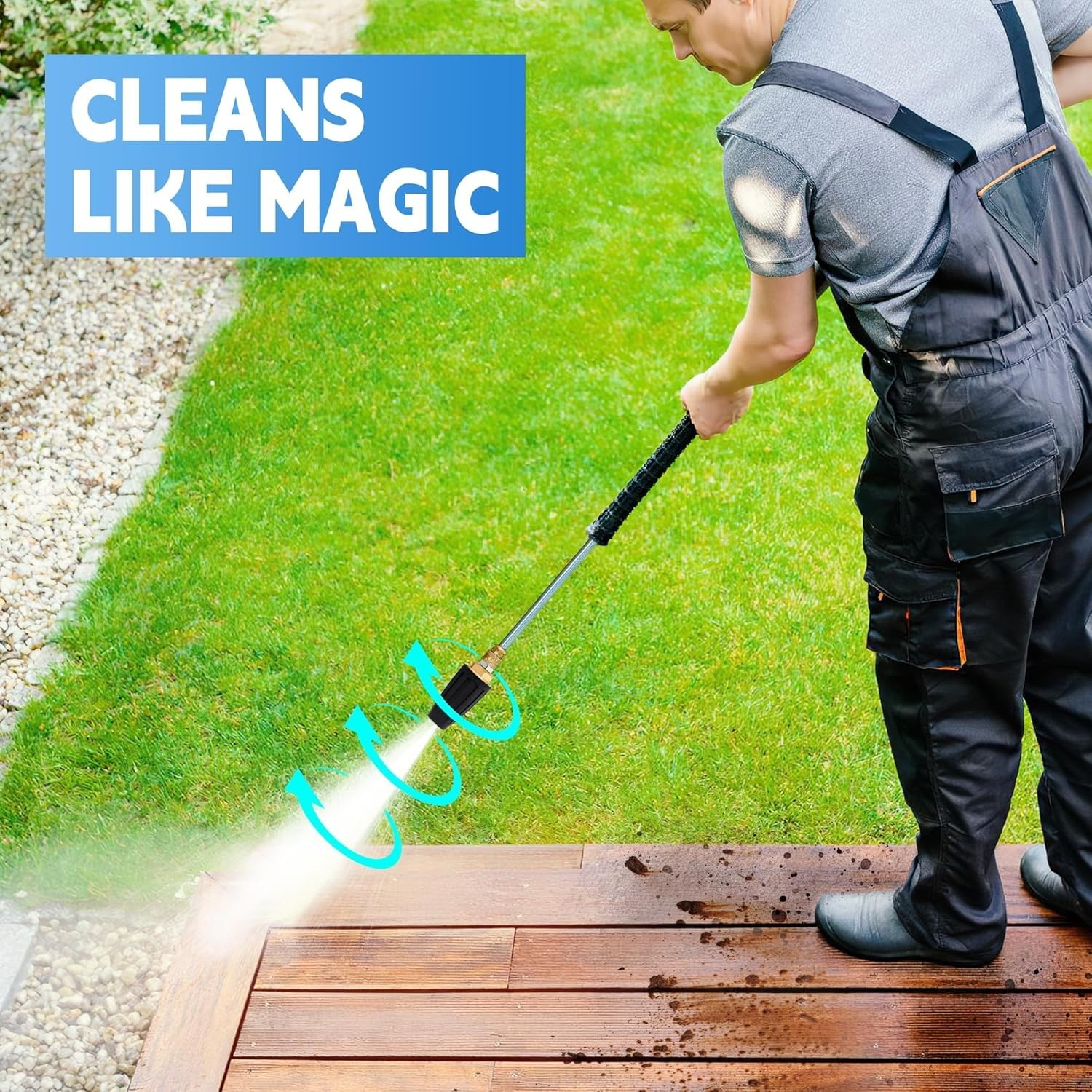 Turbo Nozzle Pressure Washer, Premium 4000 PSI Max Rotating Pressure Washer Nozz