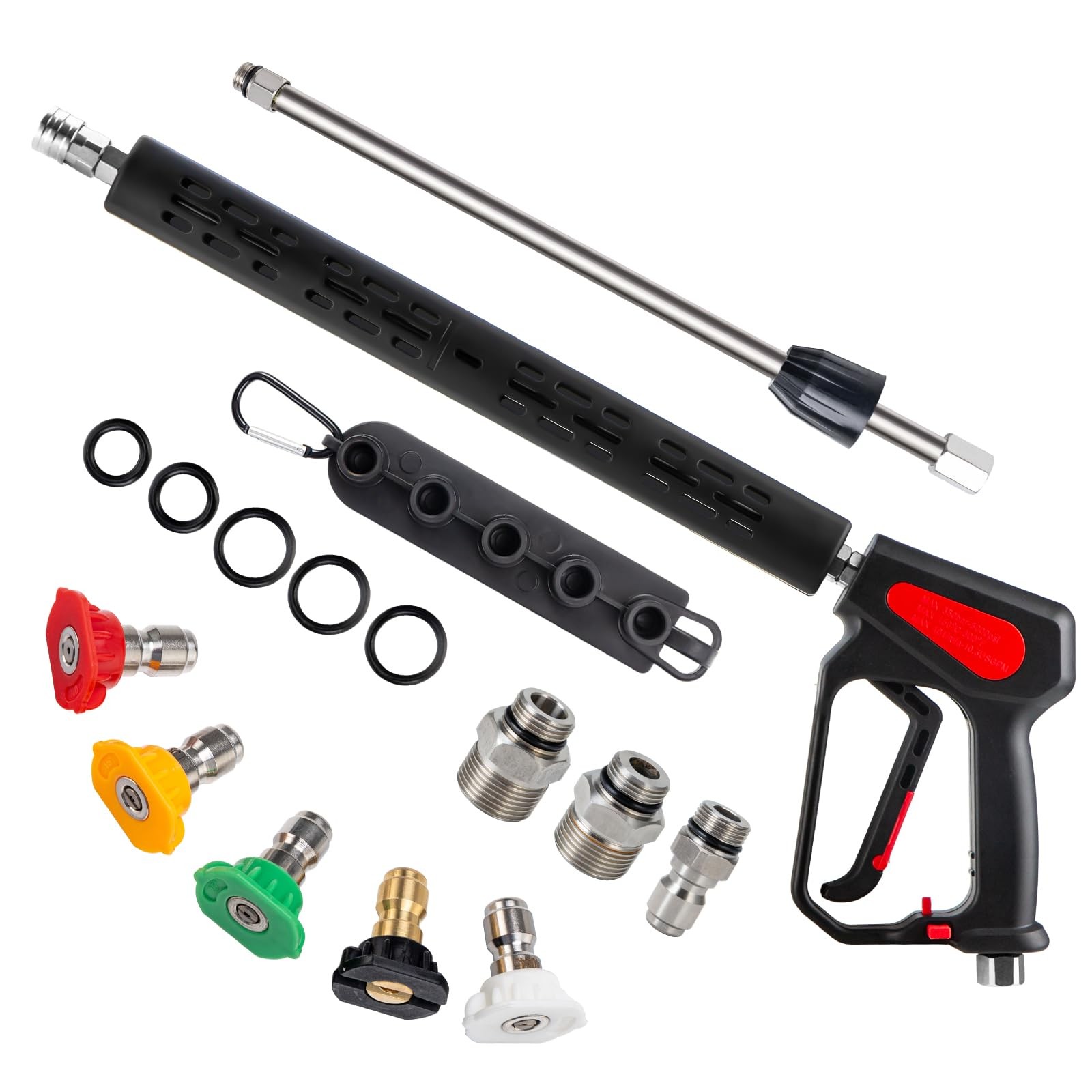 Pressure Washer Gun, 4000PSI High Pressure Washer Gun with Replacement Wand E…
