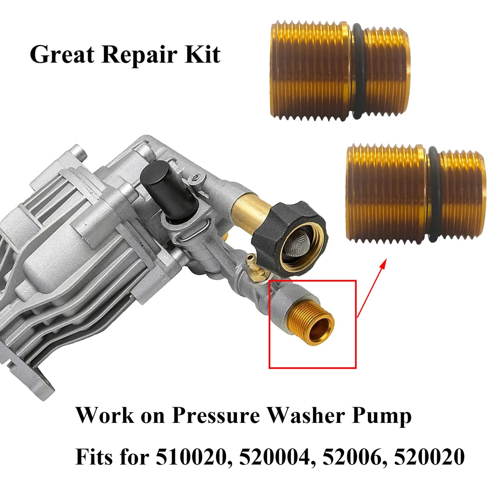 2 Pack 7110264 Water Oulet Kit for Axial Cam Pressure Washer Pump Oulet Fitti…
