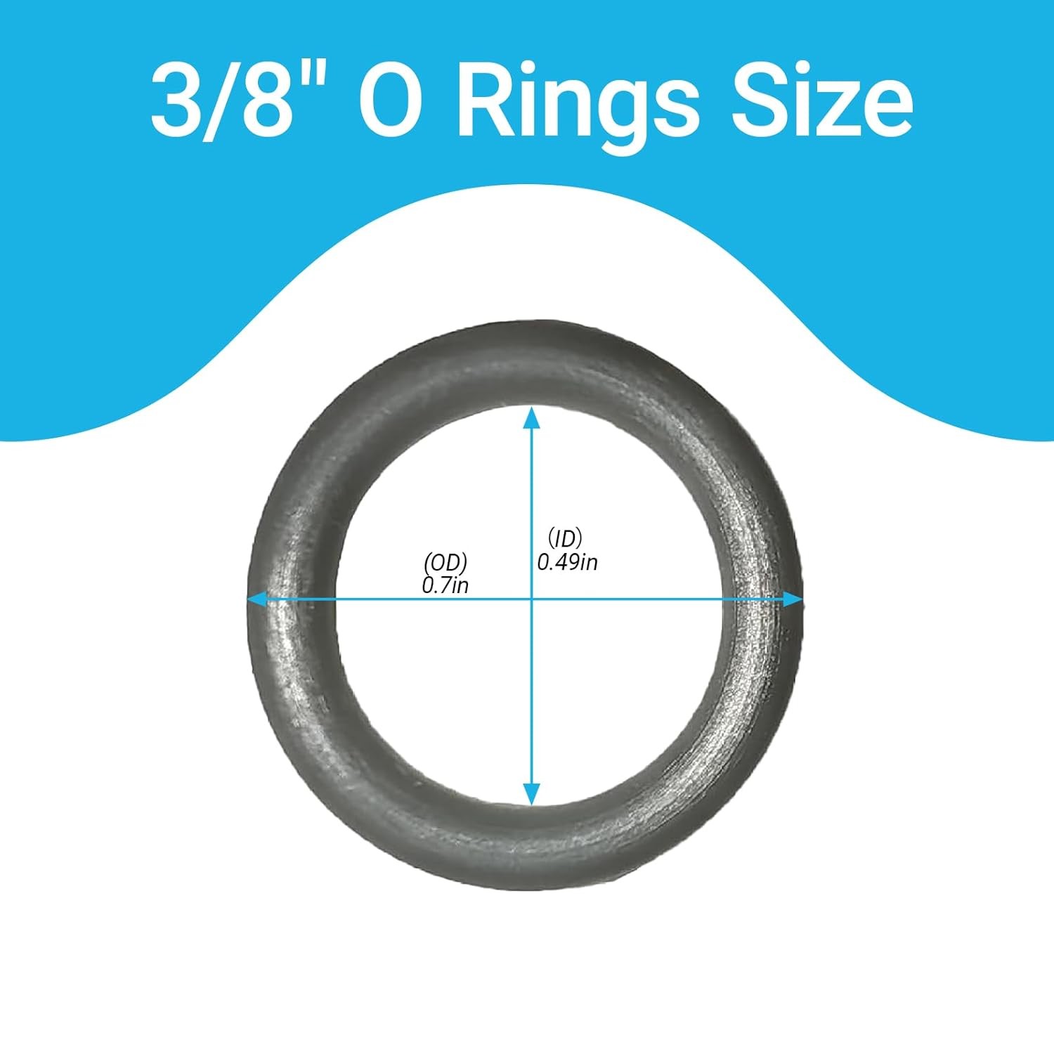 100-Pack 3/8″ Pressure Washer Quick Coupler O-Rings Fit for M22 Grey