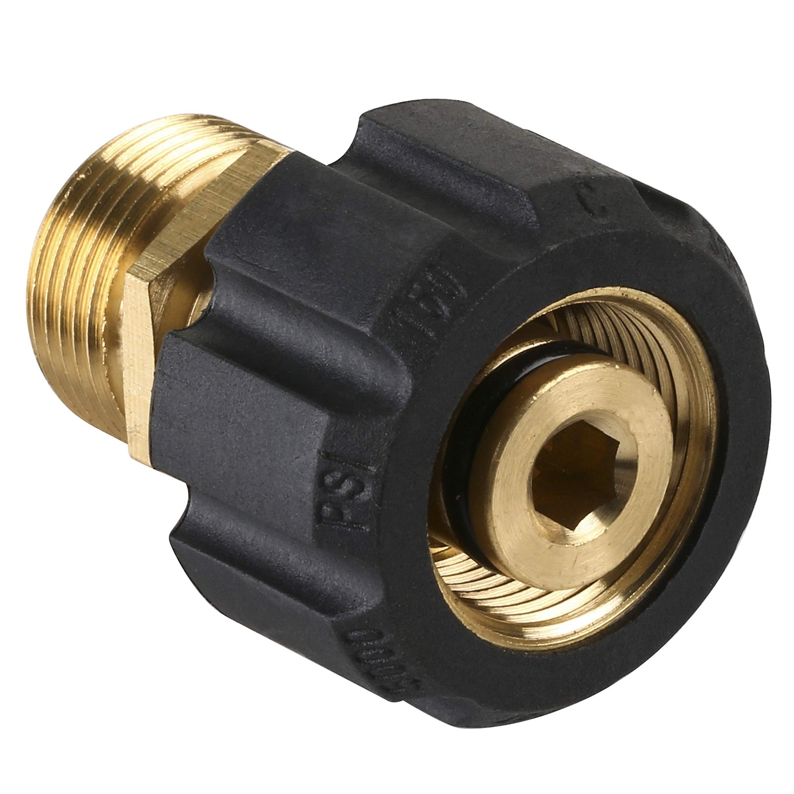 Pressure Washer Adapter, Metric M22 15mm Female Thread to M22 14mm Fitting, 4…