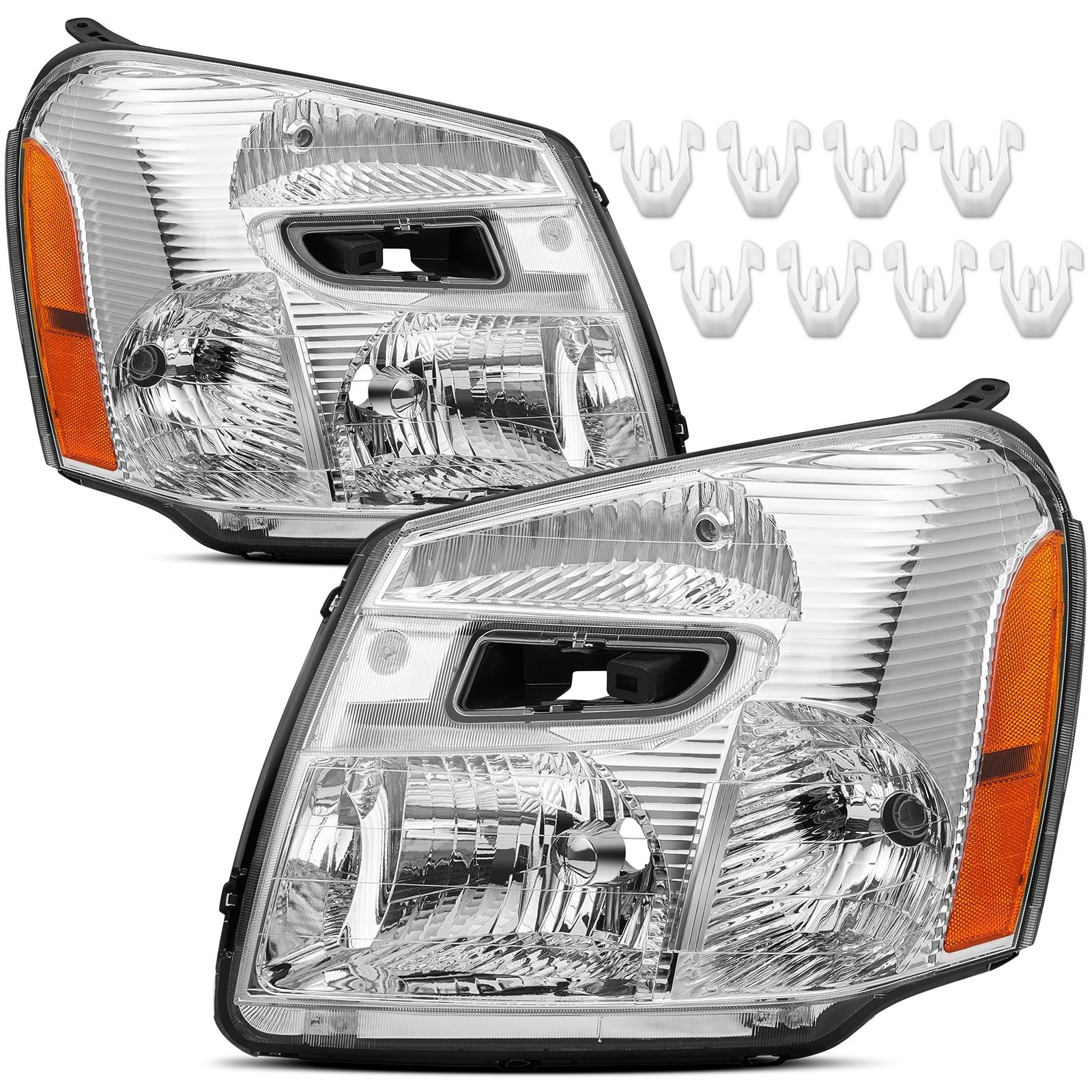 Headlight Assembly Fit For 2005 2006 2007 2008 2009 Chevy Equinox SUV, 1x Pai…