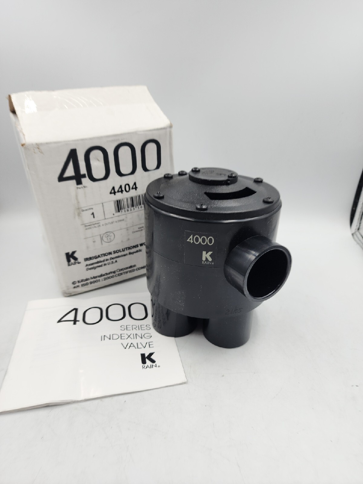 K-RAIN 4404 4000 Series Indexing Valve with 4 Outlets and 4 Zones