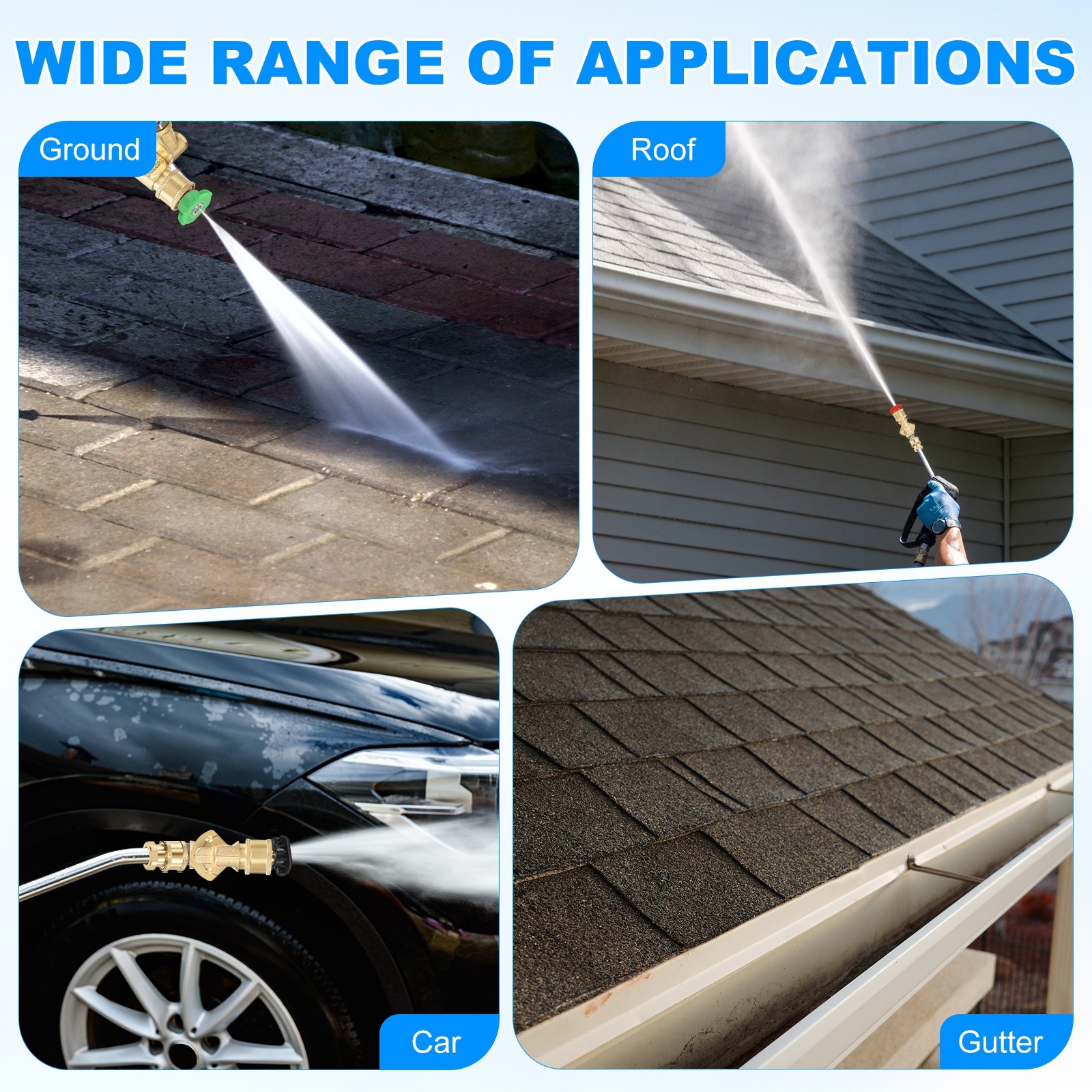 Pivoting Coupler 180 Degree with 5 Angles, Gutter Cleaner Attachment