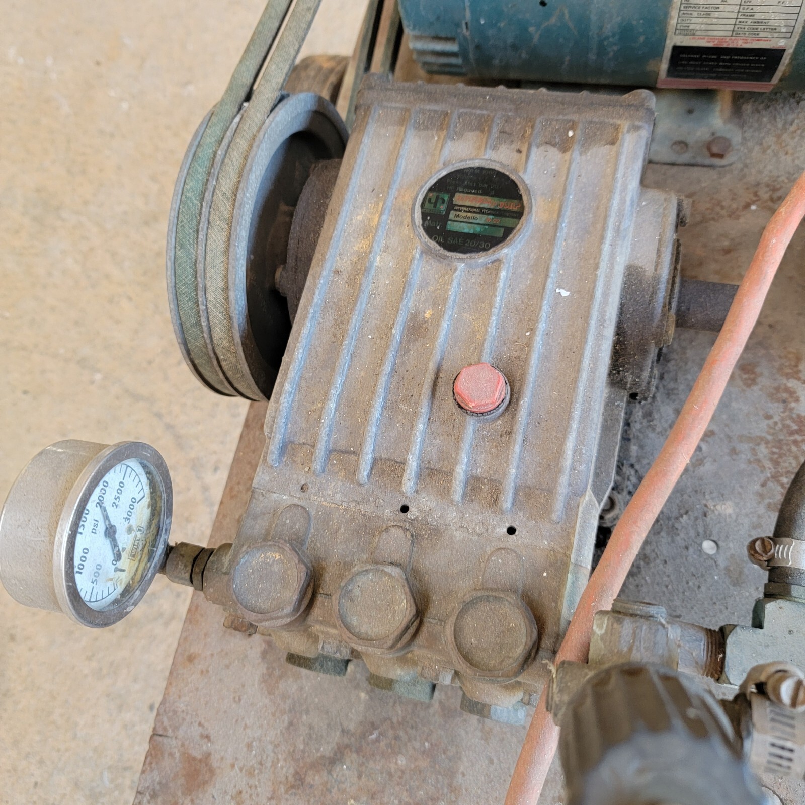 Vintage LELAND-FARADAY / INTERPUMP 220 VOLT HIGH PRESSURE WASHER