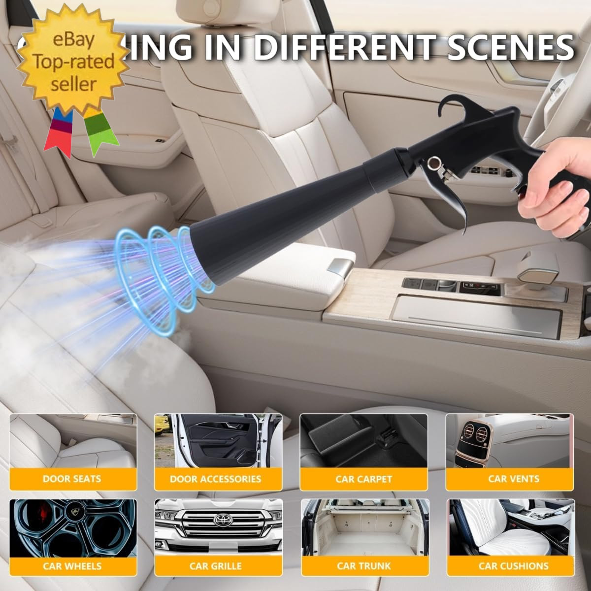 Tornado Detailing Car Cleaning with Metal Nozzle | Interior Drying Air | High