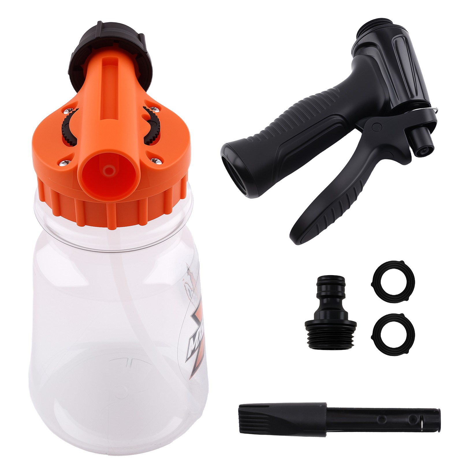 1L Foam Cannon for Car Wash Snow Foam Lance Plastic 3/4′ Thread 6-10 Bar