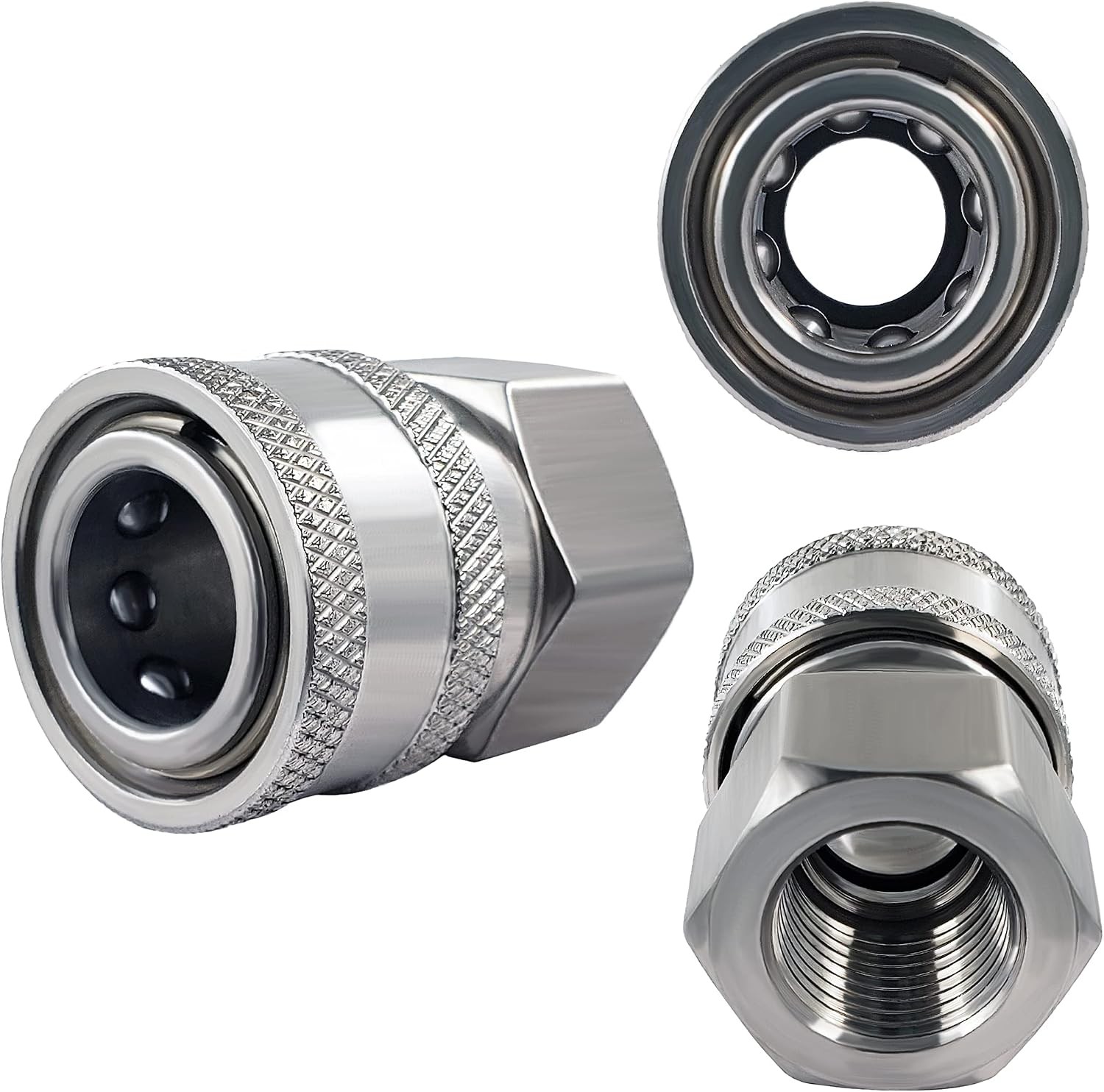3/8″ Quick Connect Pressure Washer Male and Female Hose Adapter Set 1 Max 5000