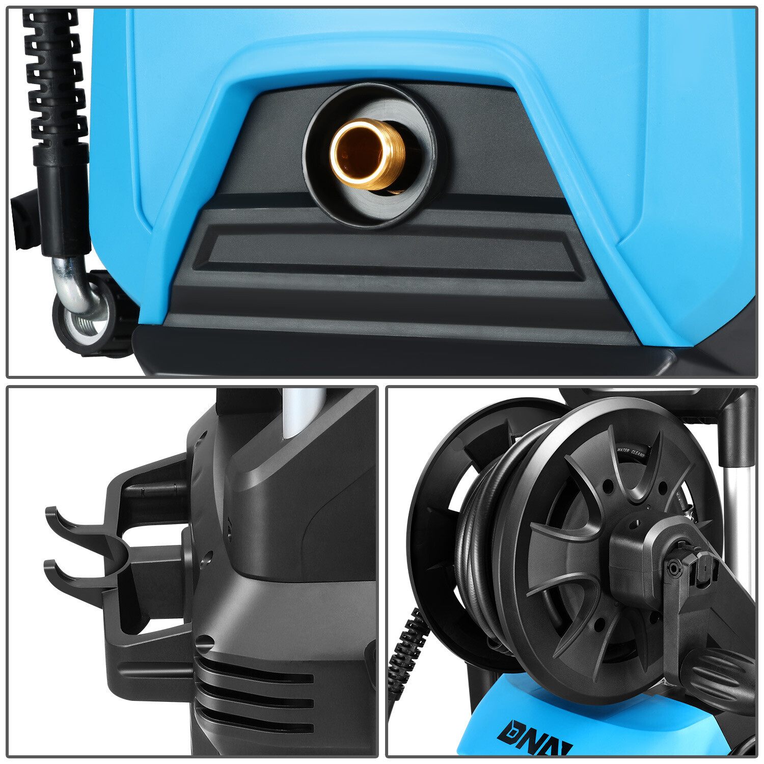 2176PSI 2.4 GPM Portable Electric Pressure Washer High-Power Car Cleaner Machine