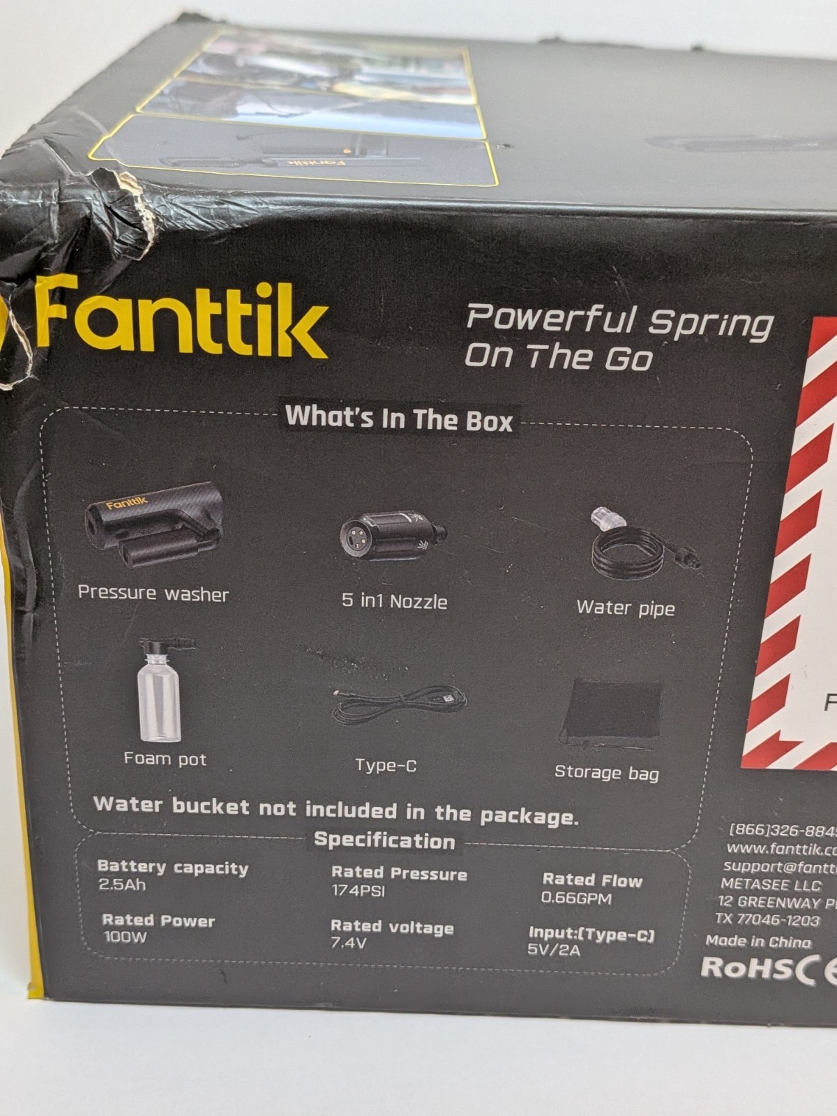Fanttik K100 Flip Portable Pressure Washer Cordless Sprayer Foldable Compact NEW