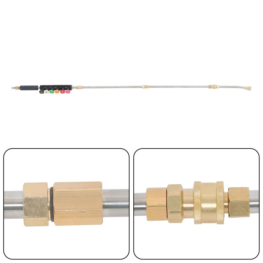 9 Pack Set Of 4000 PSI High Pressure Water Gun Extension Rod 1/4’’ Quick Connect