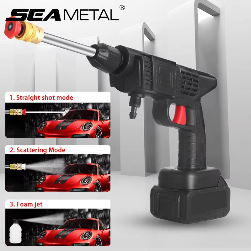 140W 60Bar Wireless High Pressure Car Wash1200Mah Foam Generator Water Cleaner