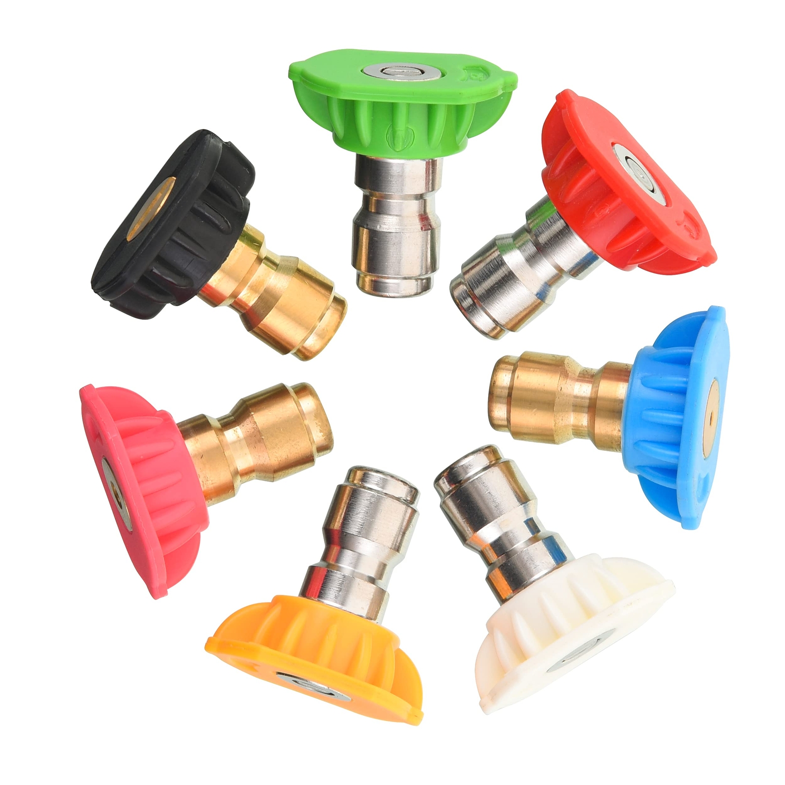 Pressure Washer Nozzle Tips Set with Nozzle Holder 7 Spray Nozzle Tips 1/4 In…
