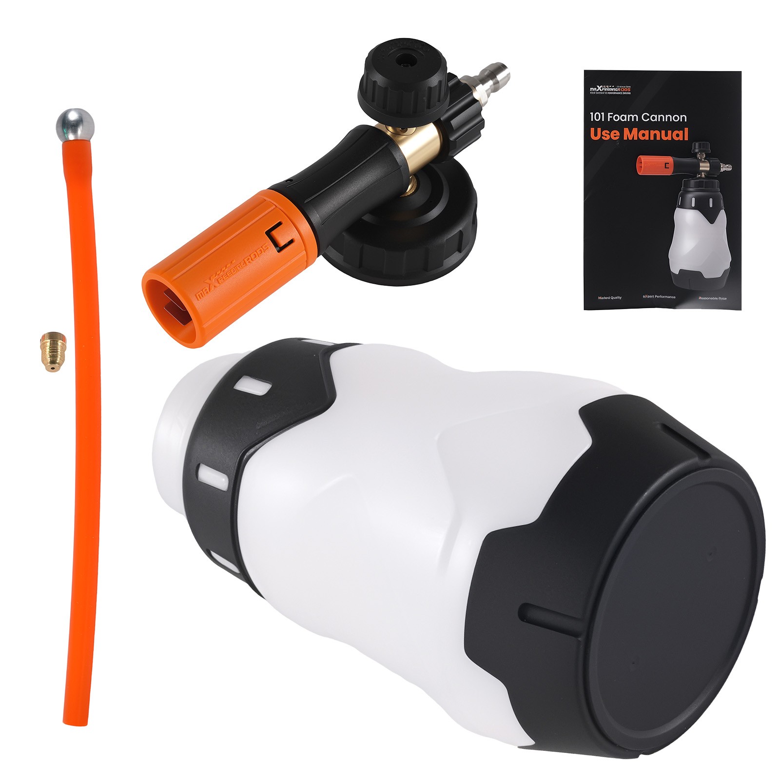 Pressure Washer Foam Cannon 1.3L Wide Mouth Car Wash Foam Gun Adjustable Nozzle