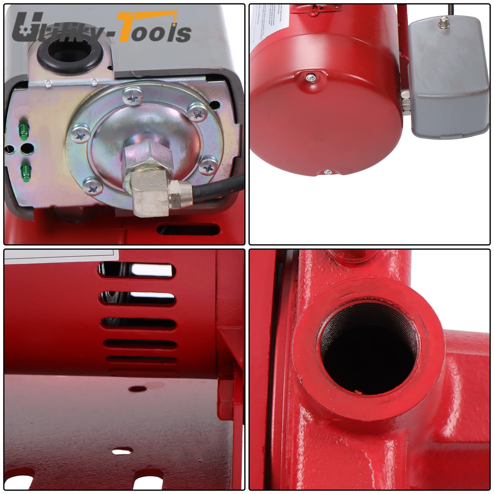 Cast Iron 1 HP 23 GPM Dual Voltage 115/230 Volt Shallow Well Jet Pump Red 602208