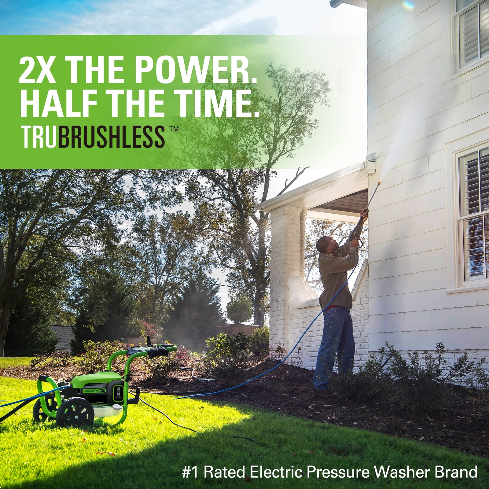 Greenworks Pro Brushless 3000 PSI (CSA Certified) 2.0 GPM Max / 1.1 GPM Electric