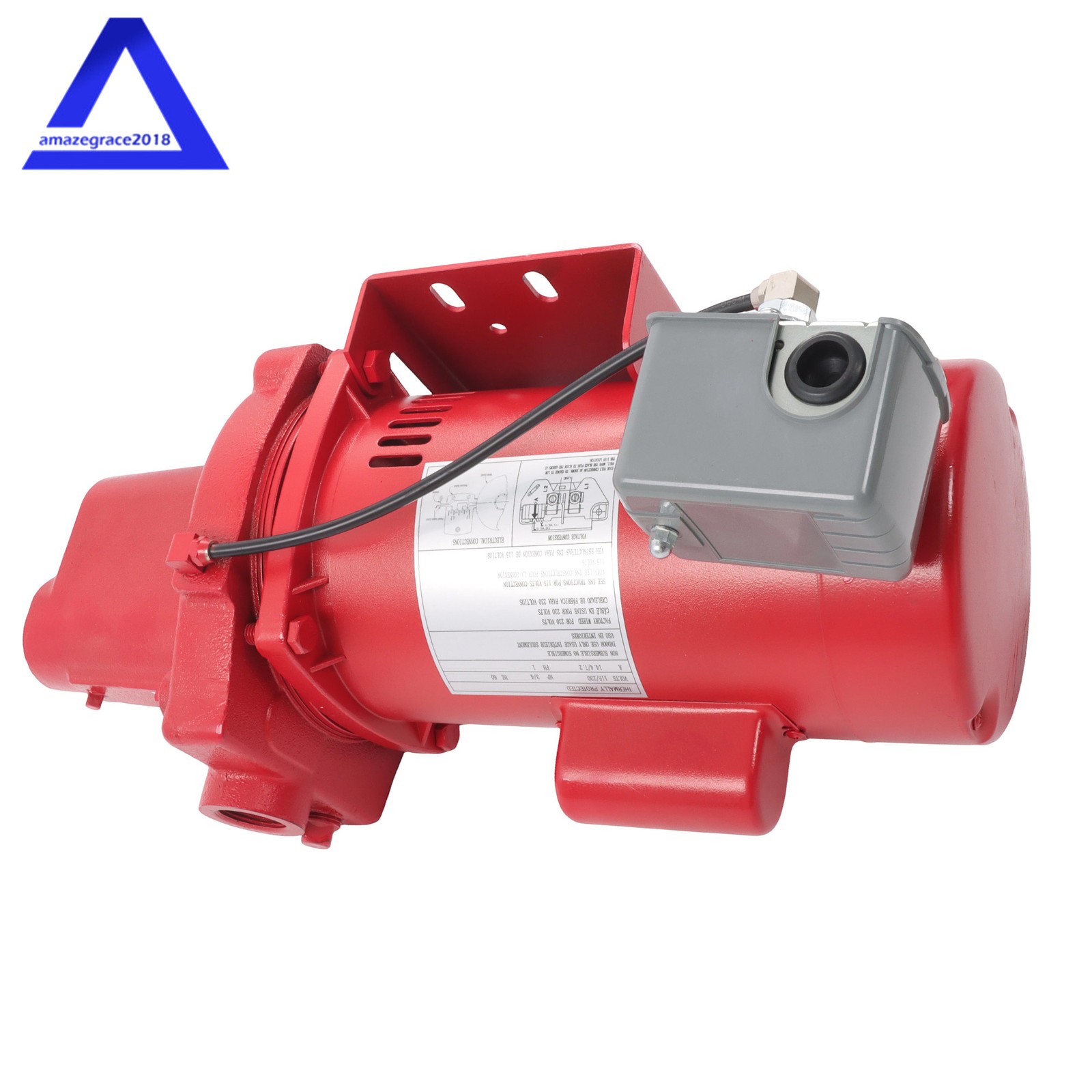RJS-75-PREM Premium Cast Iron Shallow Well Jet Pump 3/4 HP 16 GPM Red 602207