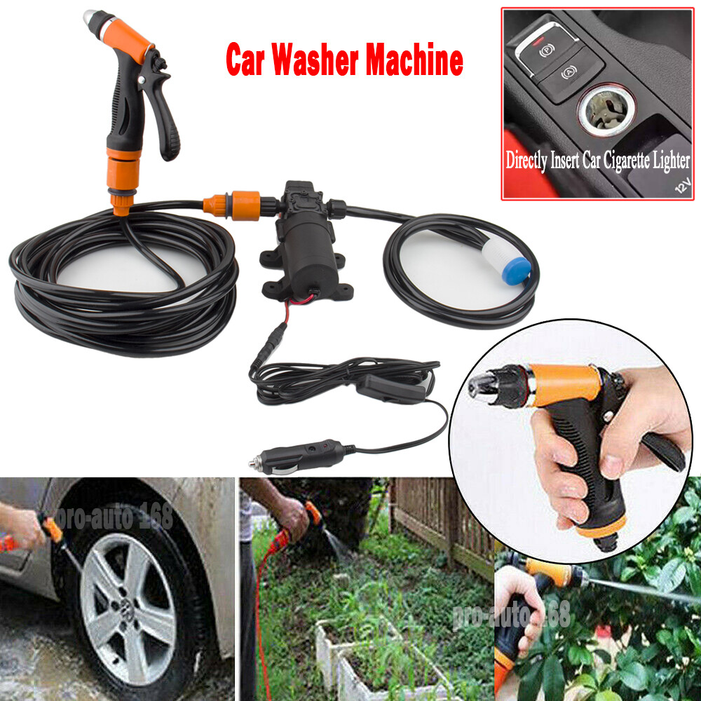12V Portable Car High Pressure Washer Water Pump Kit Water Gun Jet Wash Cleaner