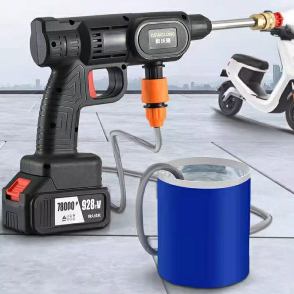 500W Cordless Water Spray Gun Portable High Pressure 50BAR Car Washer Cleaner