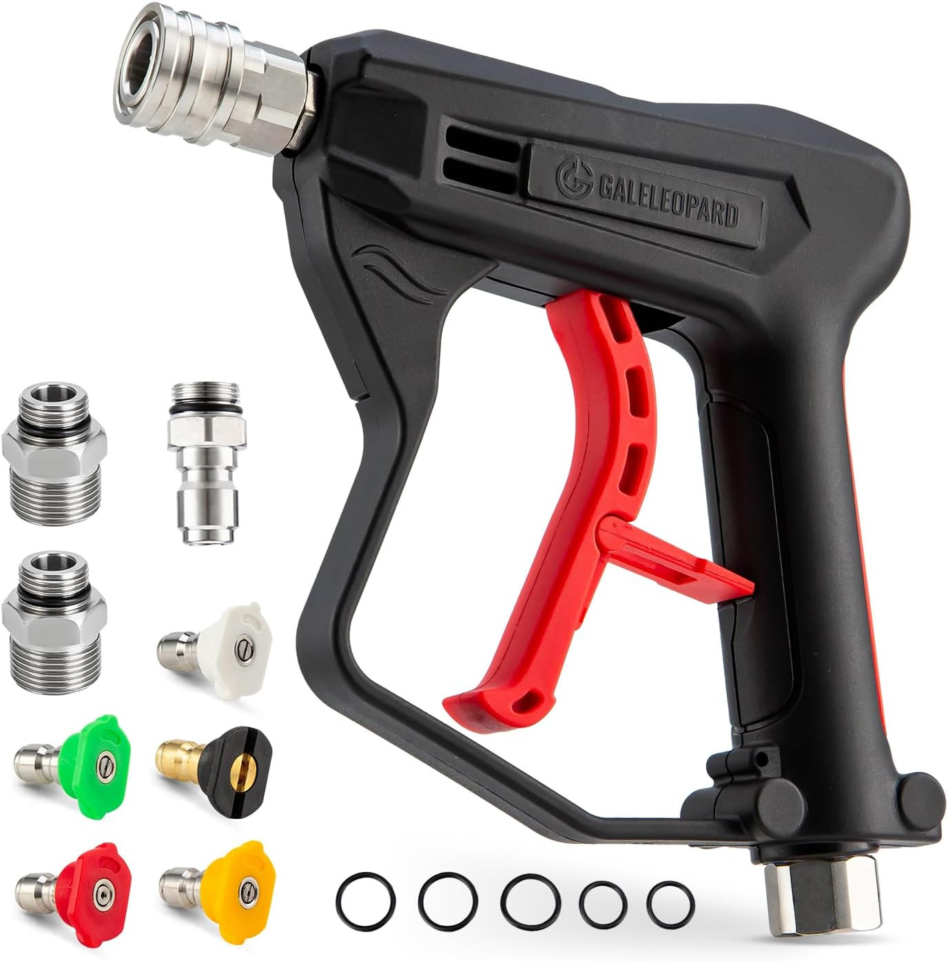 Short Pressure Washer Gun with 1/4″ Quick Connector, 4350 PSI High Pressure Wash