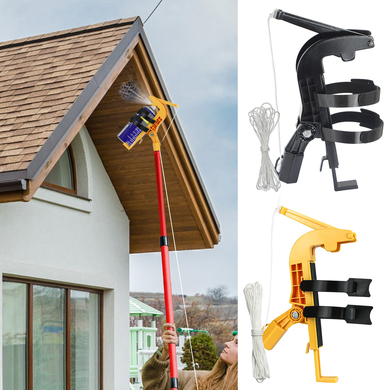 Adjustable Spray Can Extension Pole Adaptor Customizable Angles Up To 140