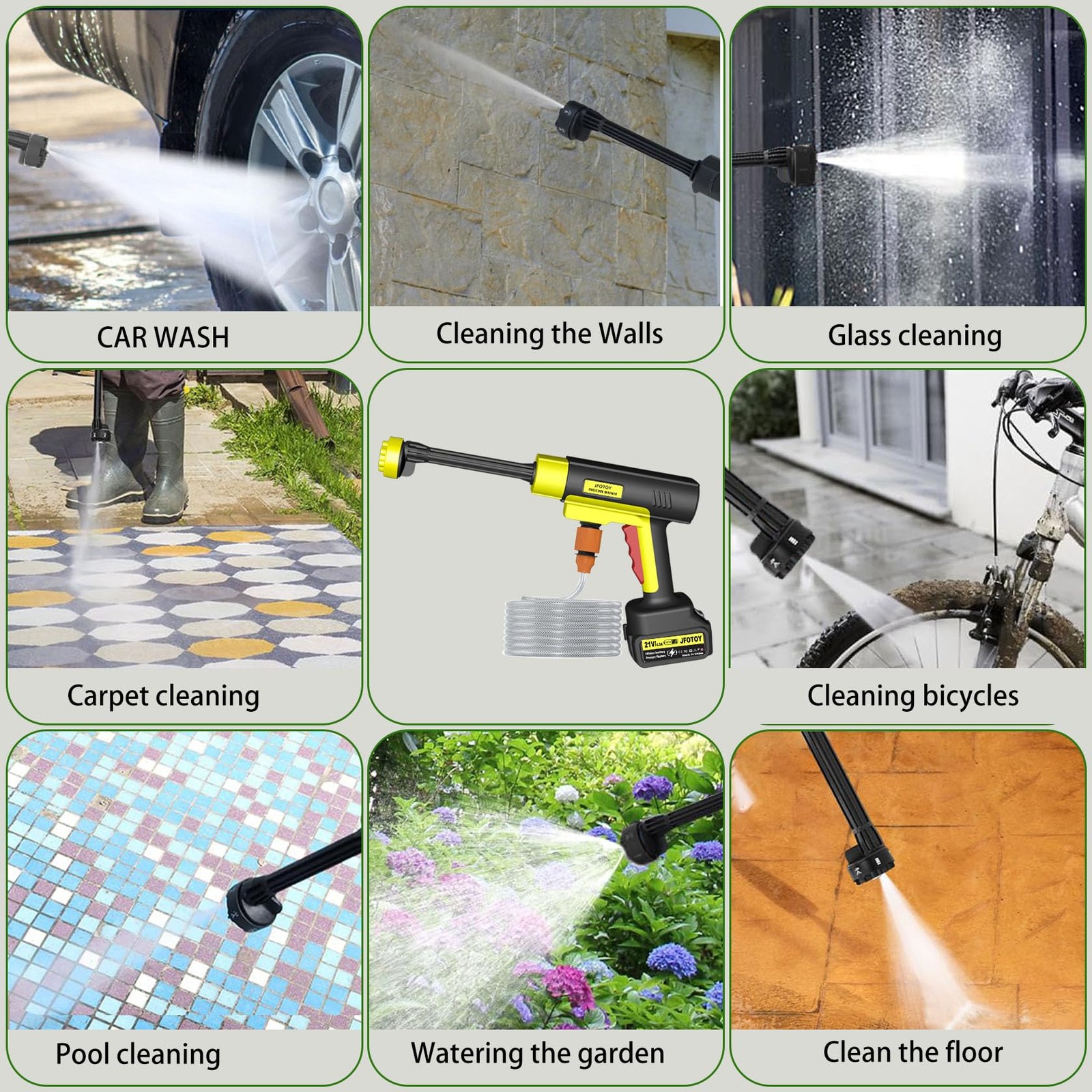 Cordless Portable Washer , Portable Handheld Cleaning Tool with Brushless Mot…