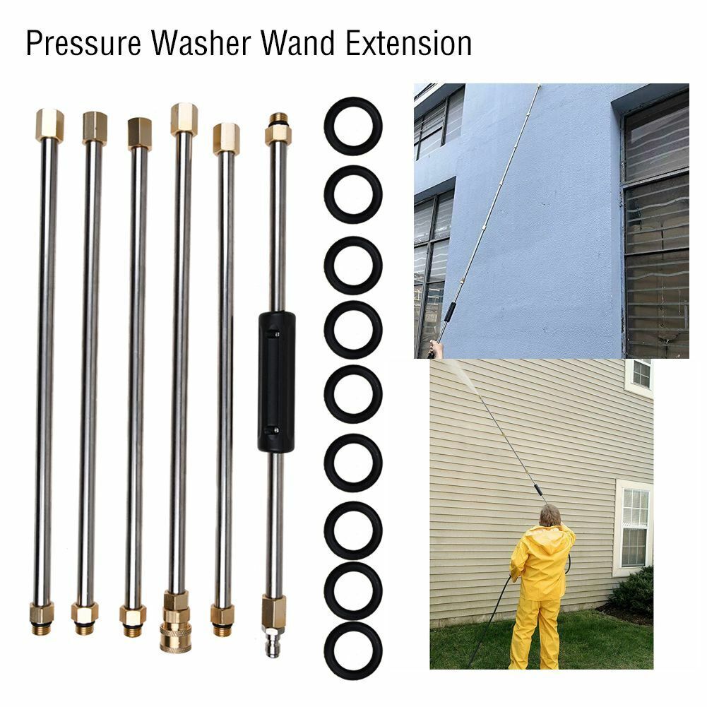 4000PSI High Pressure Washer Extension Wand Set Telescopic Lance w/ Spray Nozzle