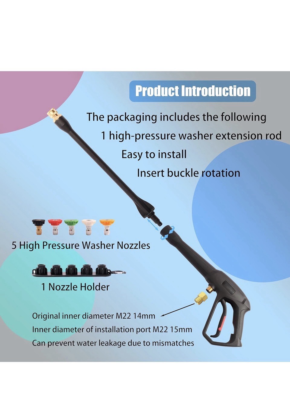 Pressure Washer Spray Gun – for Ryobi Pressure Washer Gun M22-14MM and M22-15…