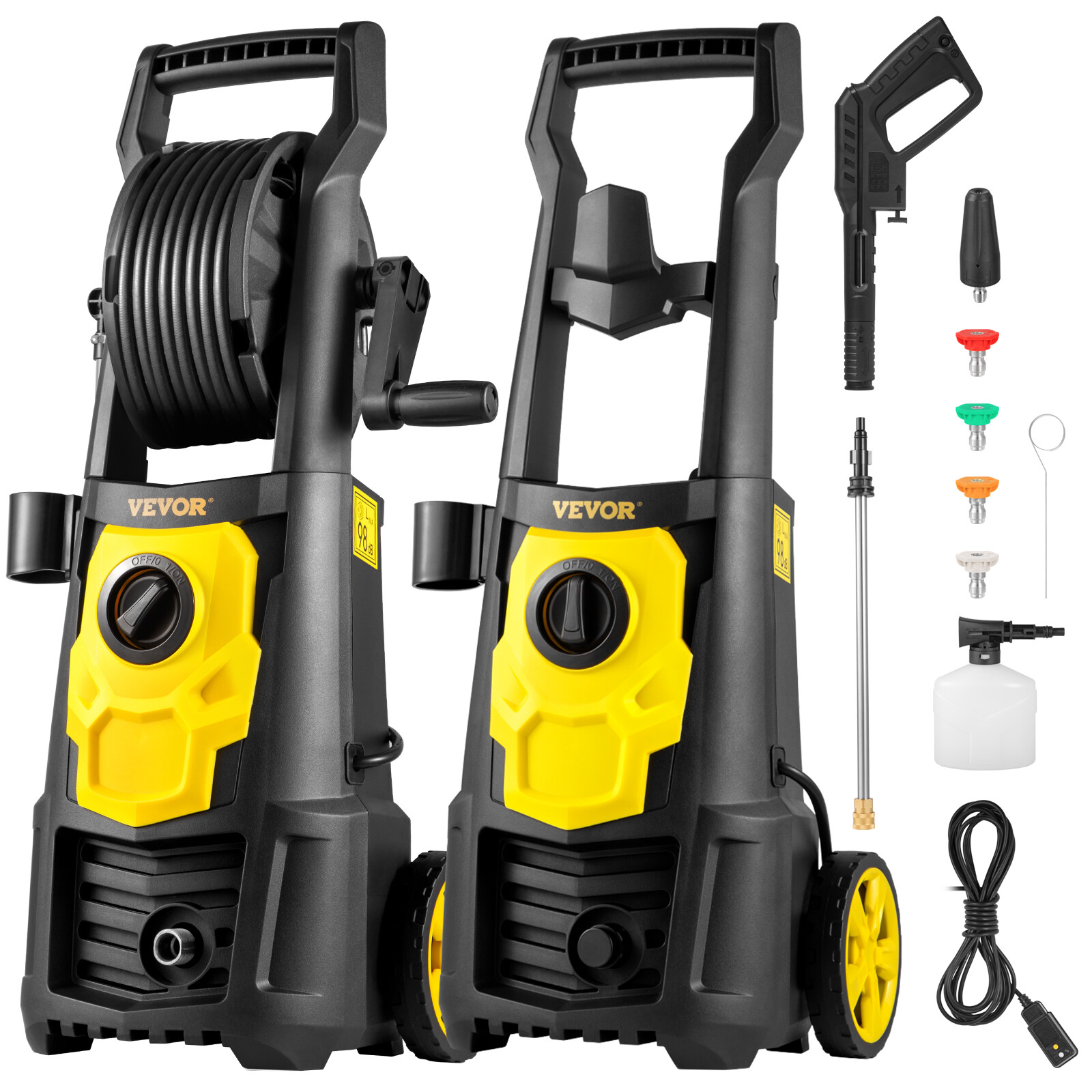 VEVOR Electric Pressure Washer High Pressure Washer 2000 PSI 1.65/1.76 GPM Patio