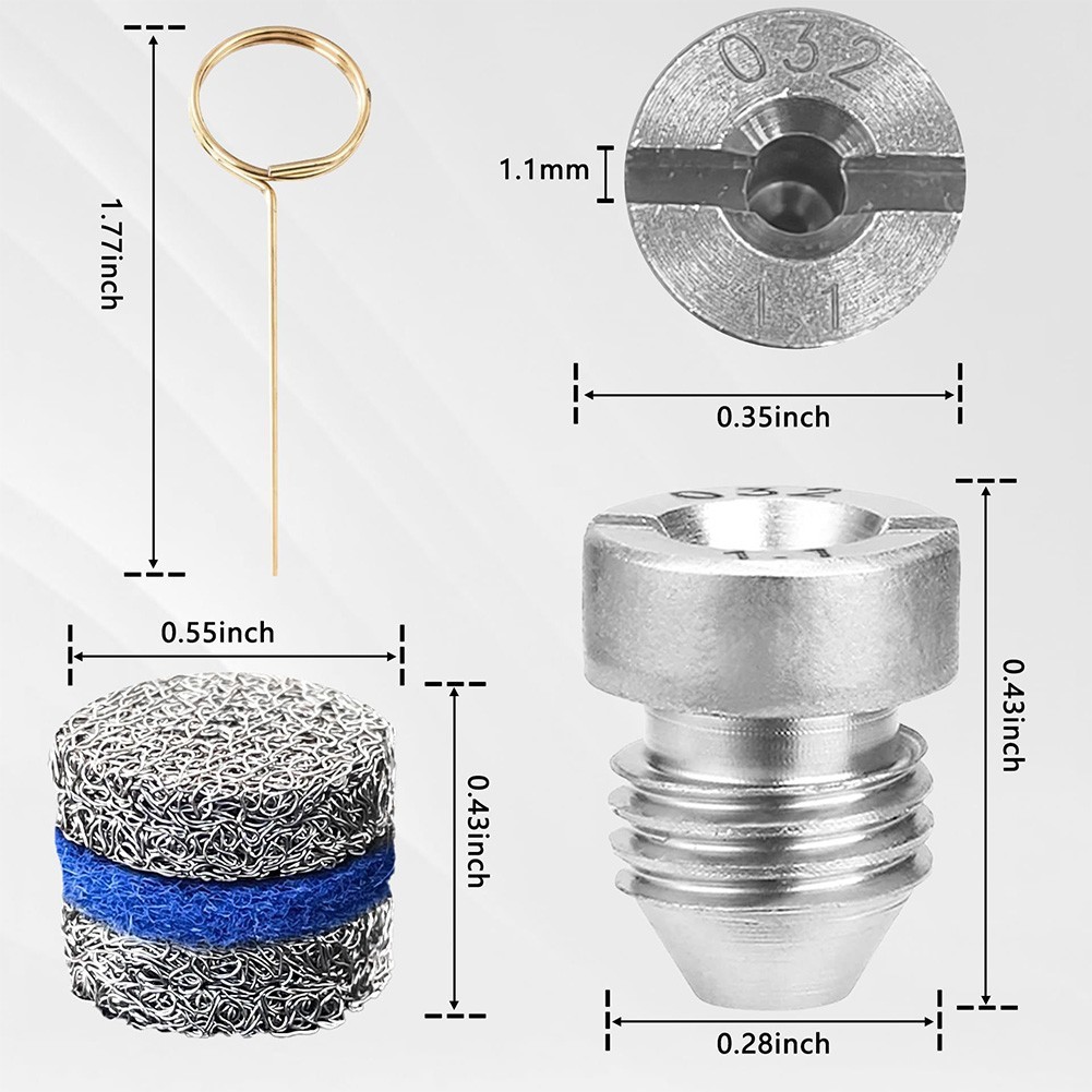 Widespread Foam Orifice Kit 2 Sets Stainless Steel Nozzles 0 04 Inch Size