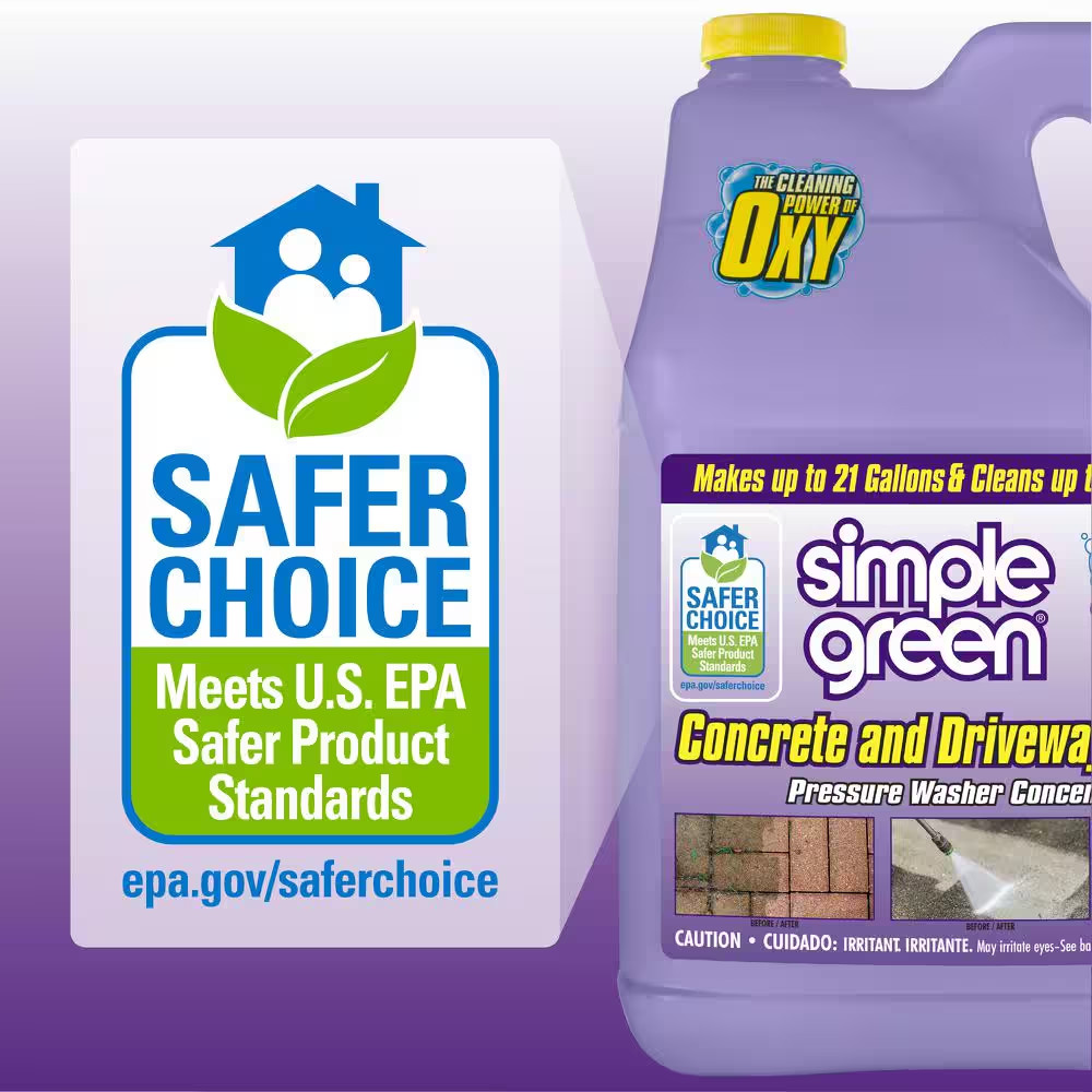 1 Gal. Oxy Solve Concrete and Driveway Pressure Washer Concentrate Outdoor Clean