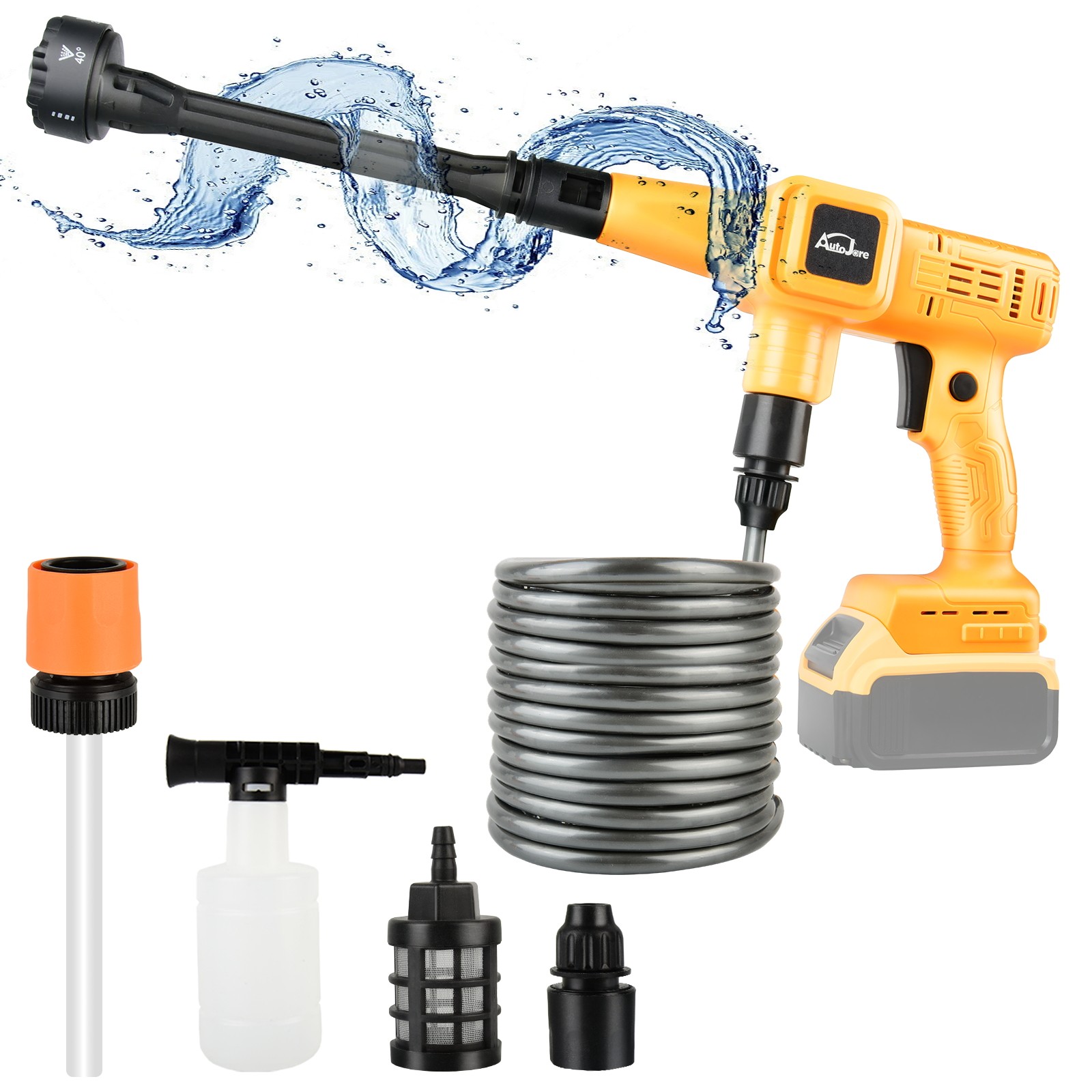 880PSI Cordless Pressure Washer Compatible with DeWalt 20V MAX Battery Tool