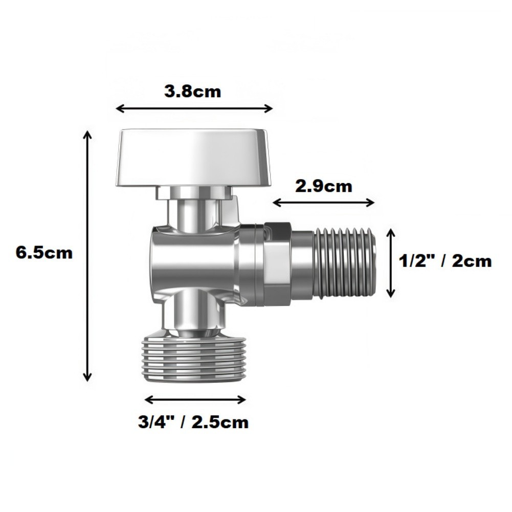 Zinc Alloy Corner Valve Faucet with Polished Chrome for Tight Space Plumbing