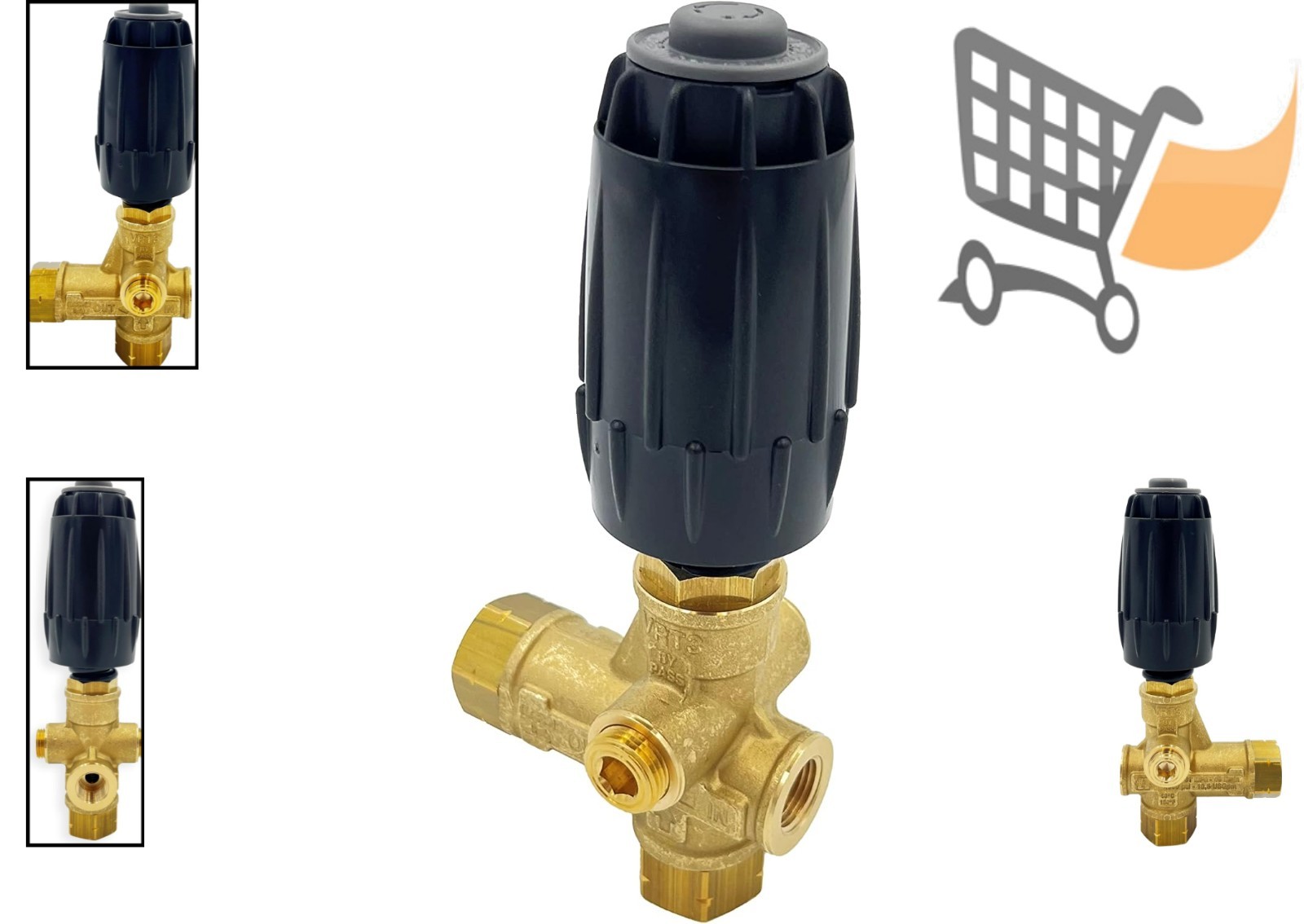 Unloader Valve Brass 4500 PSI 10.5 GPM Pressure Control for Pressure Washer