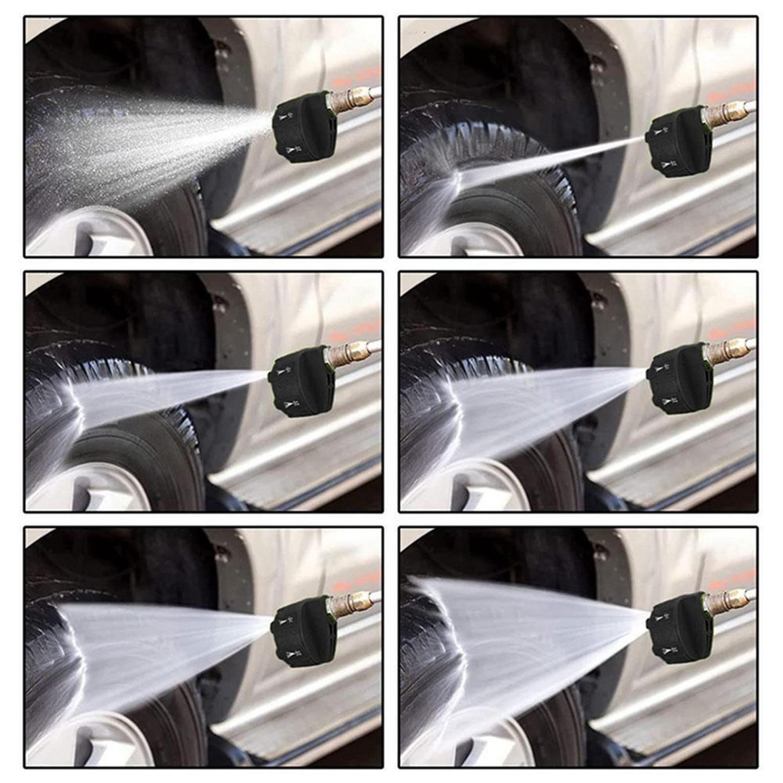 6 in 1 High Pressure Washer Spray Nozzle Tip Adjustable 0 15 25 40 65 Degree