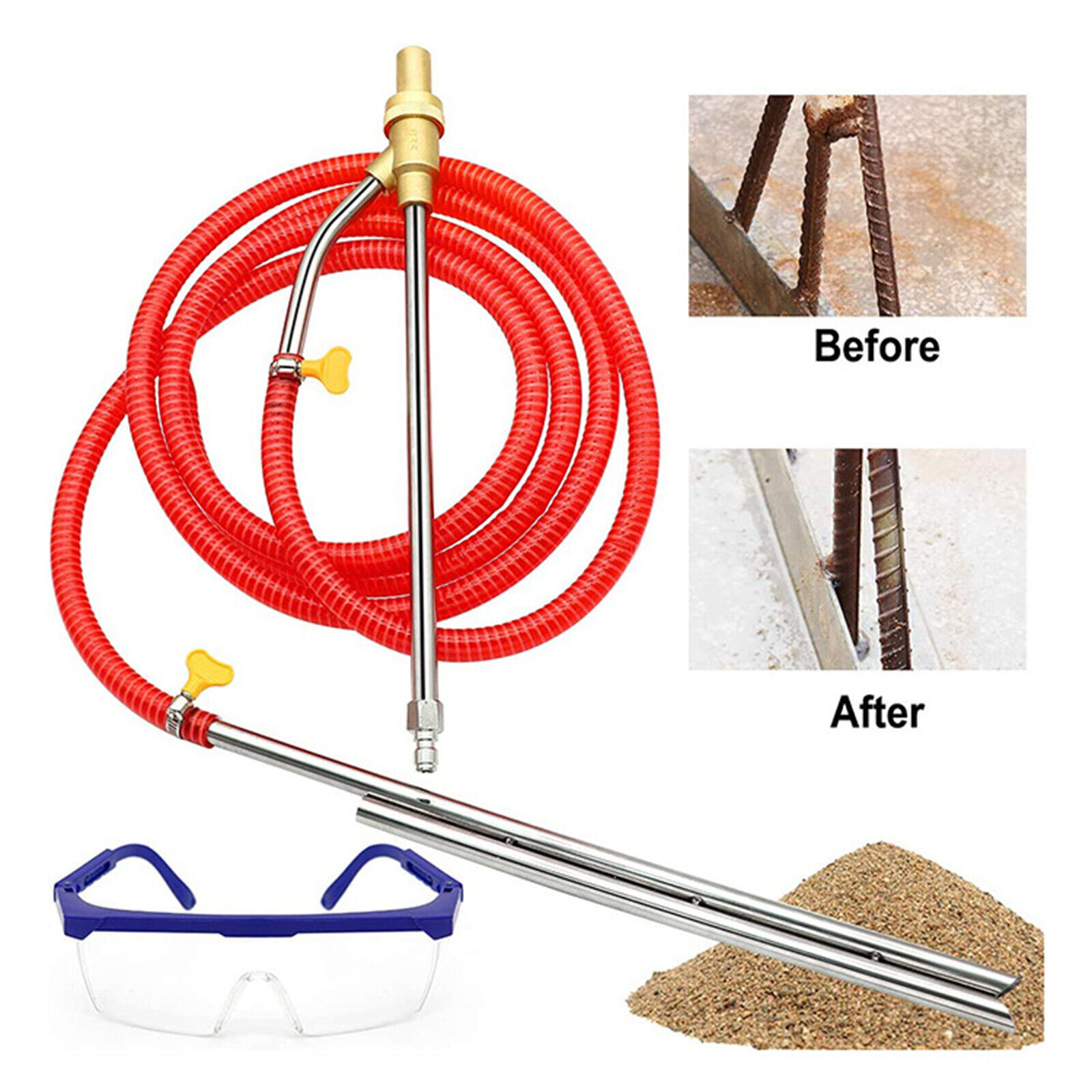 5000 PSI Sandblasting Kit for Pressure Washer Sand Blaster Attachment Power US