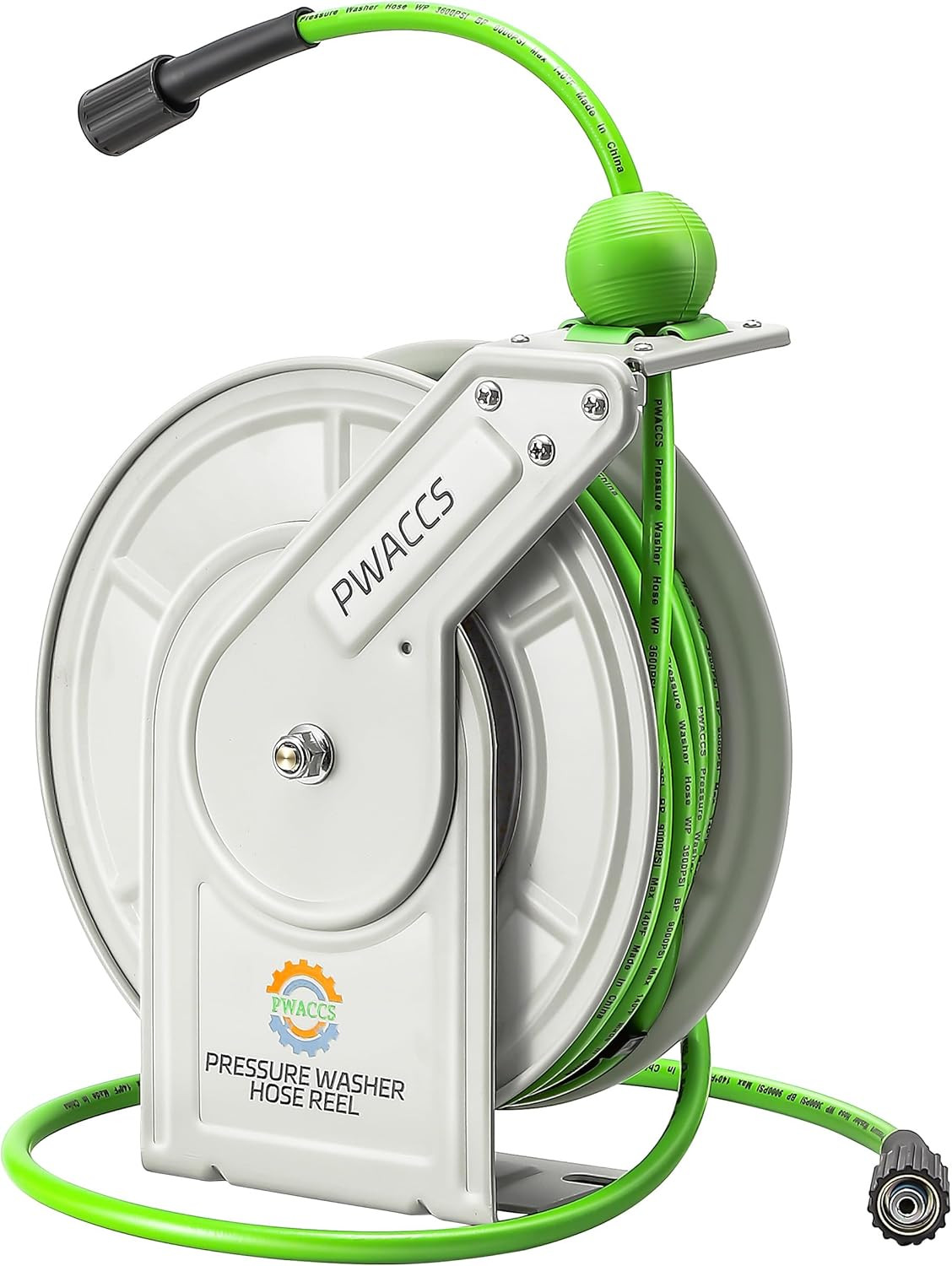Retractable Pressure Washer Hose Reel, 1/4″ X 60Ft Heavy Duty Power Washer Hose