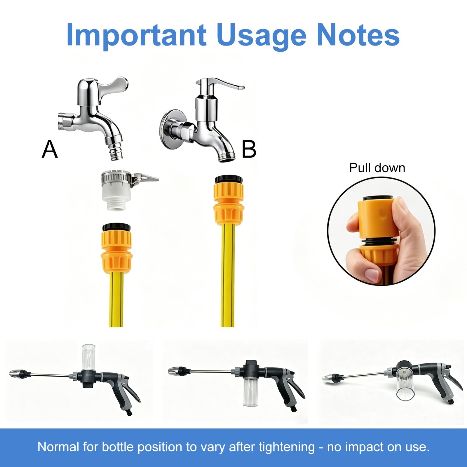 Aquoxis Pressure Washer Gun, High Pressure Hose Nozzle, 3 Spray Modes Handhel…