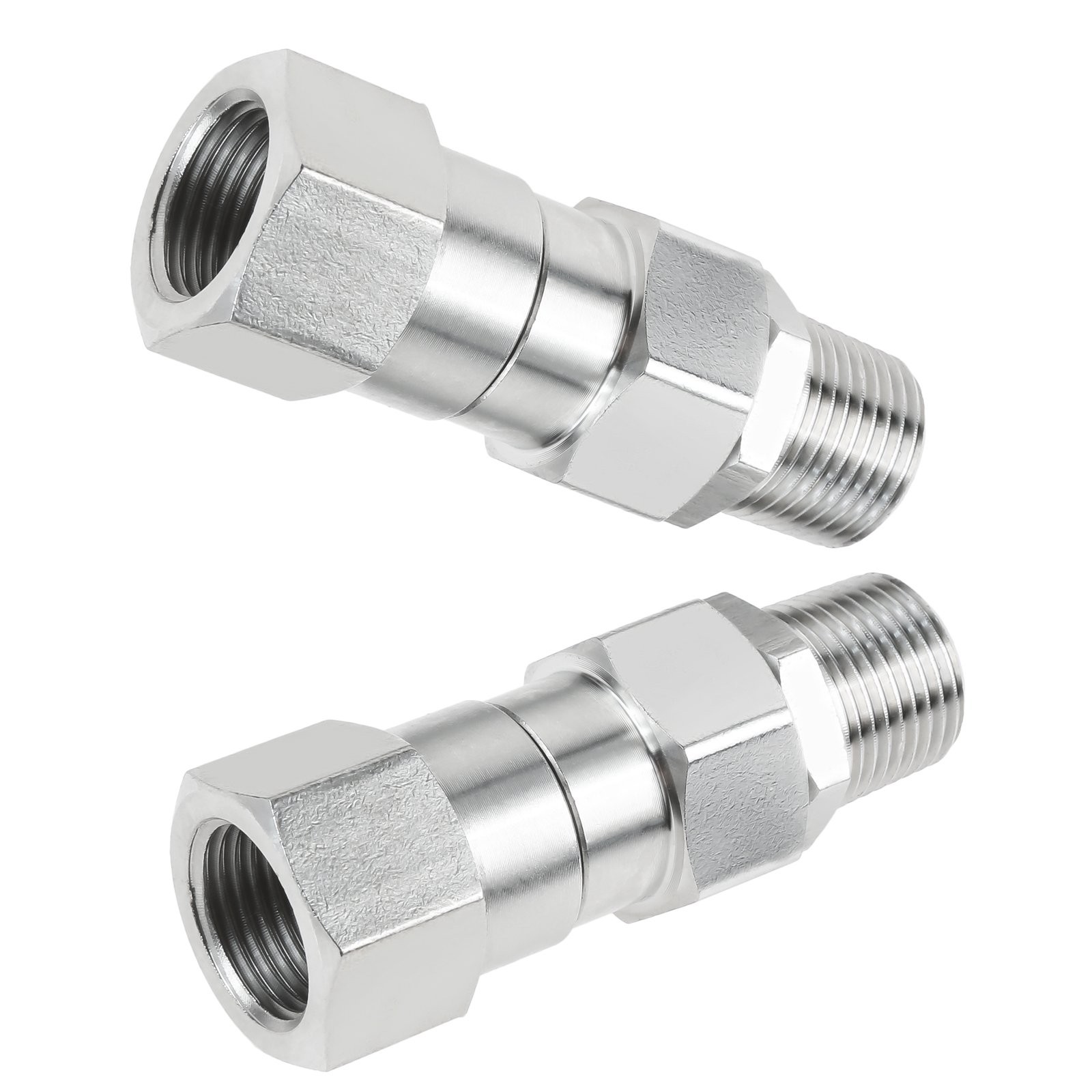 2Pcs For Pressure Washer Hos 3/8″ NPT Stainless Steel Swivel Joints Coupleres