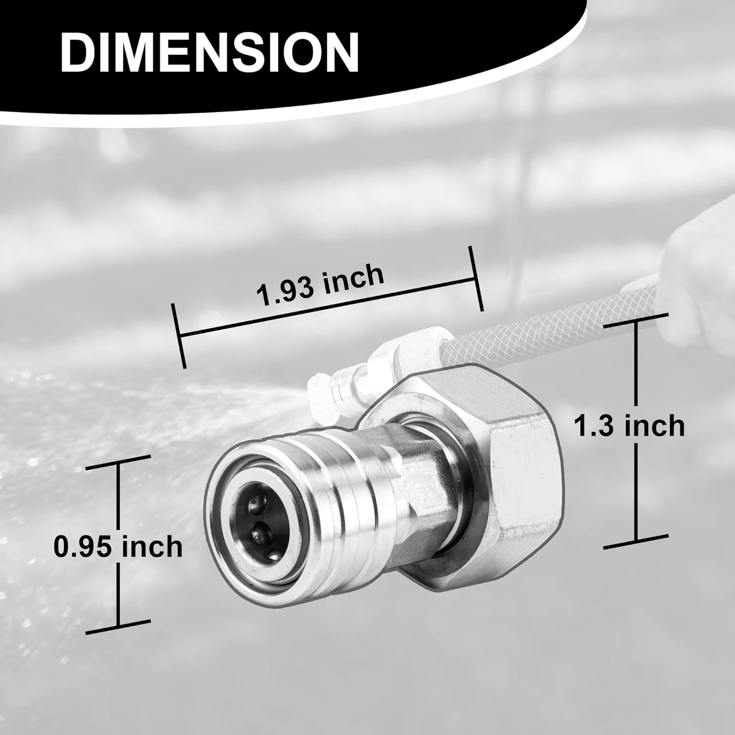 Raincovo Garden Hose to Pressure Washer Adapter, 3/4” GHT to 1/4” Quick Connect,