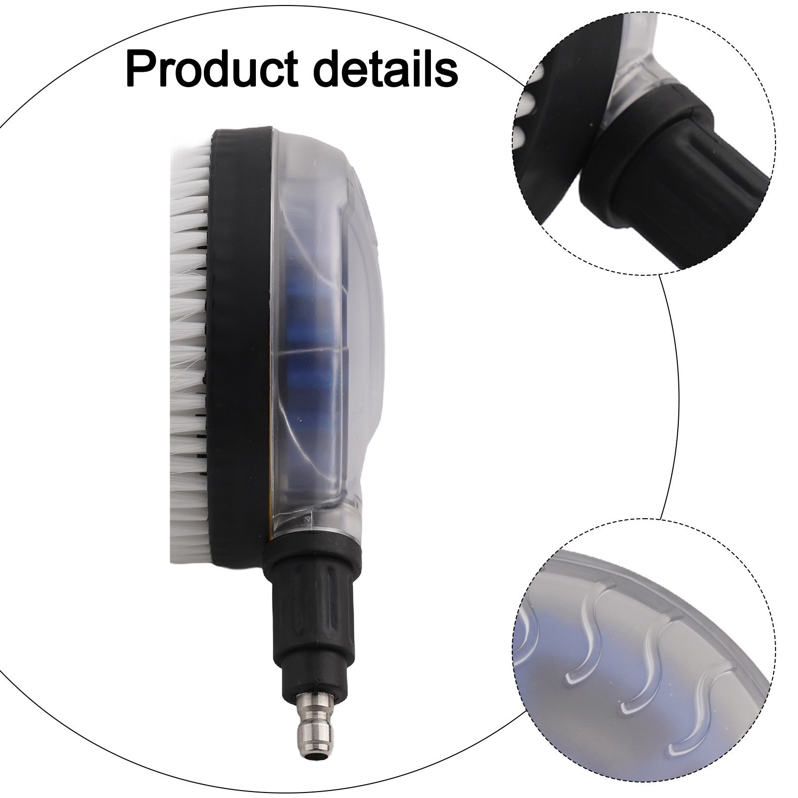 Car wash toolsHigh pressure washer rotating brush with 1/4 quick connector male
