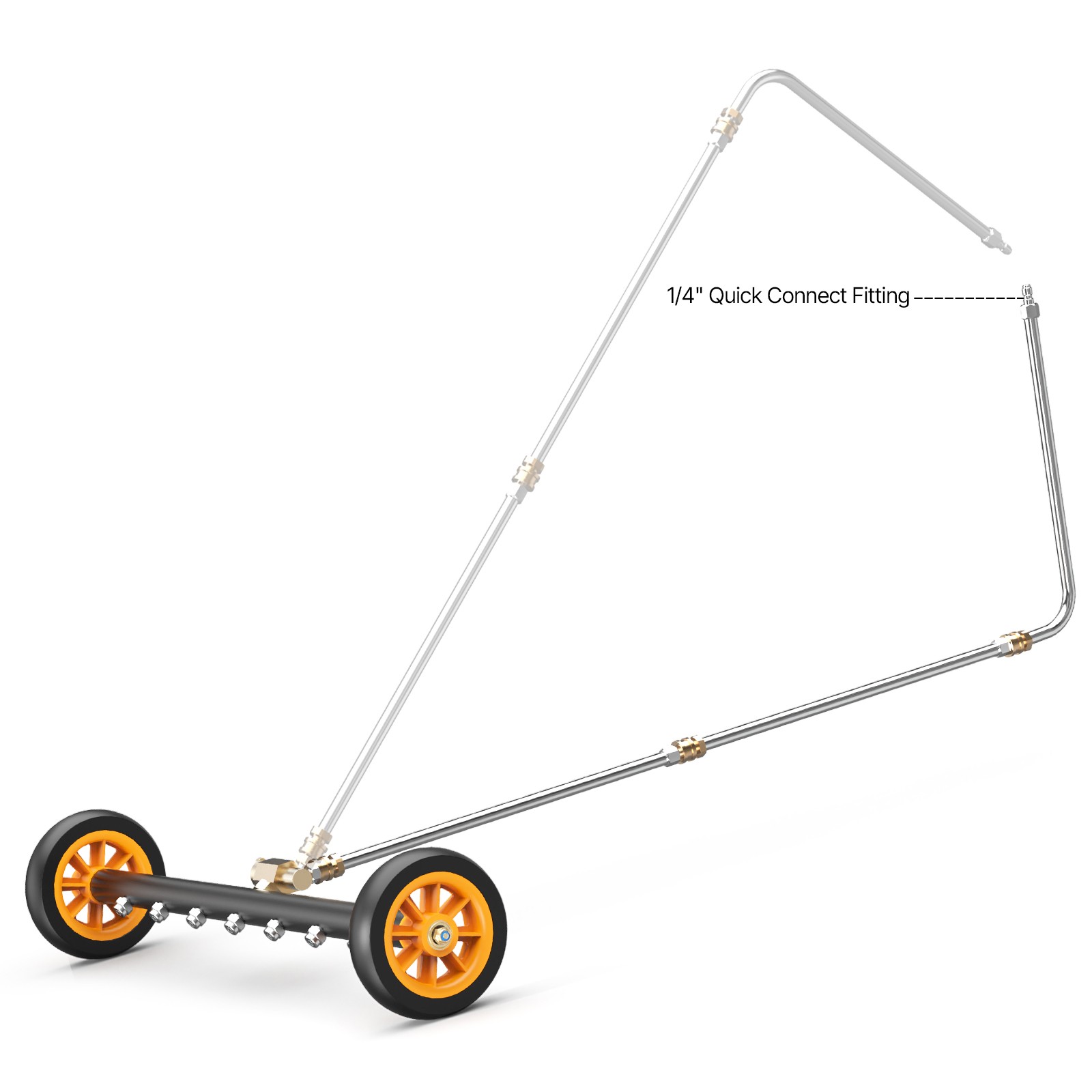 Uimoso 24-Inch Undercarriage Cleaner for Pressure Washers with Wheels