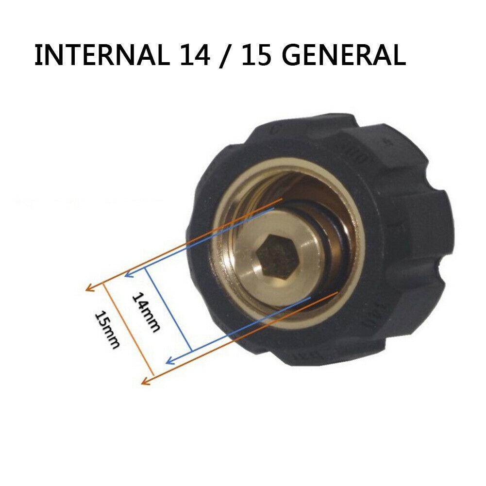1/4 3/8 Quick-Connect Female To M22 14 15 Female Pressure Washer Adapter New
